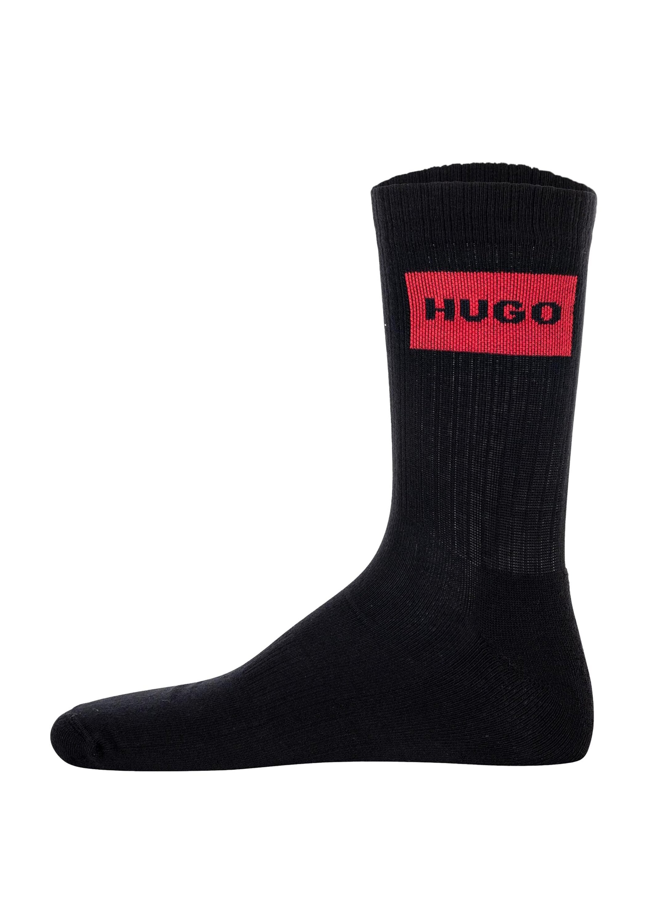 HUGO Kurzsocken »Socken 6P QS RIB LABEL CC 6er Pack«
