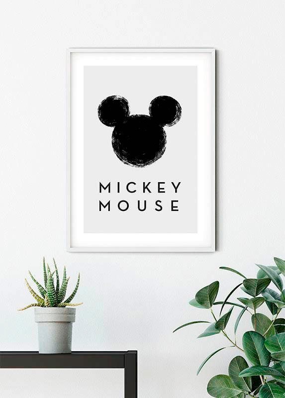 Poster »Mickey Mouse Silhouette«, Disney, (1 St.), Kinderzimmer, Schlafzimmer, Wohnzimmer