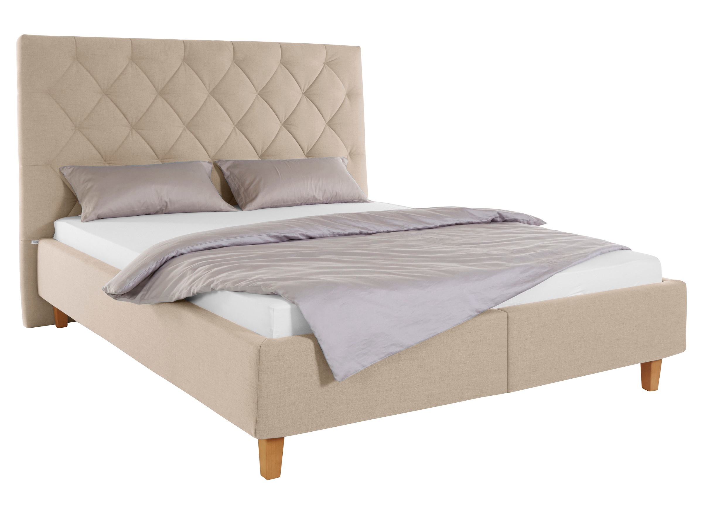 Home affaire Polsterbett "Sunley 140", Kreuzsteppung, Kopfteilhöhe 142 cm, günstig online kaufen