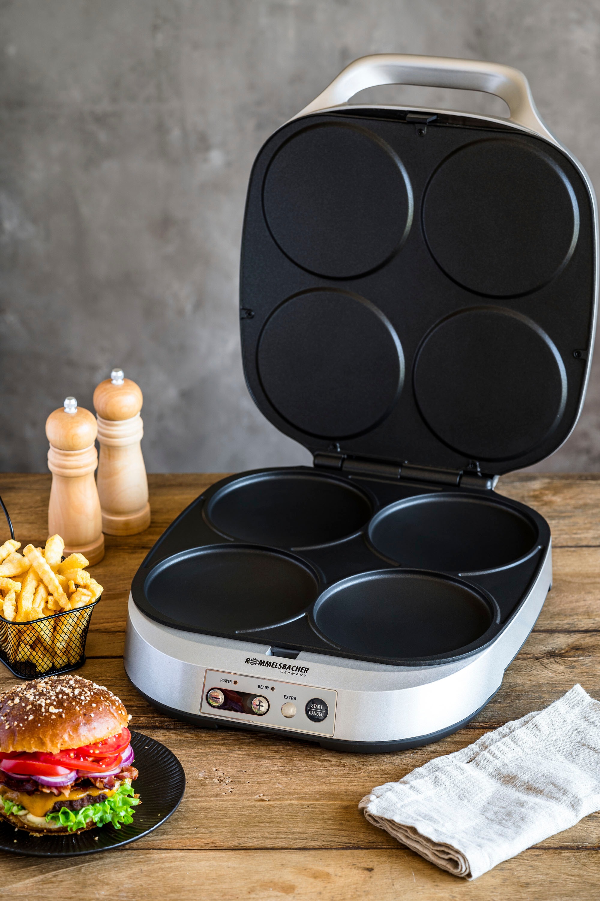 Rommelsbacher Waffeleisen "PC 1800 Pancakemaker für süße oder würzige Panca günstig online kaufen