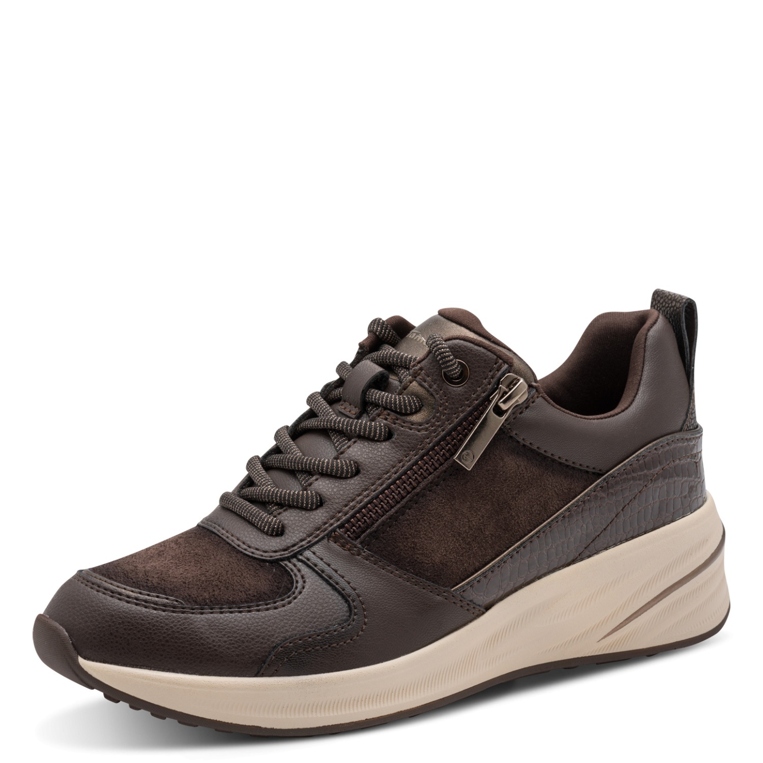 Tamaris Keilsneaker Halbschuh, Freizeitschuh, Schnürer In Veganer Verarbeitung