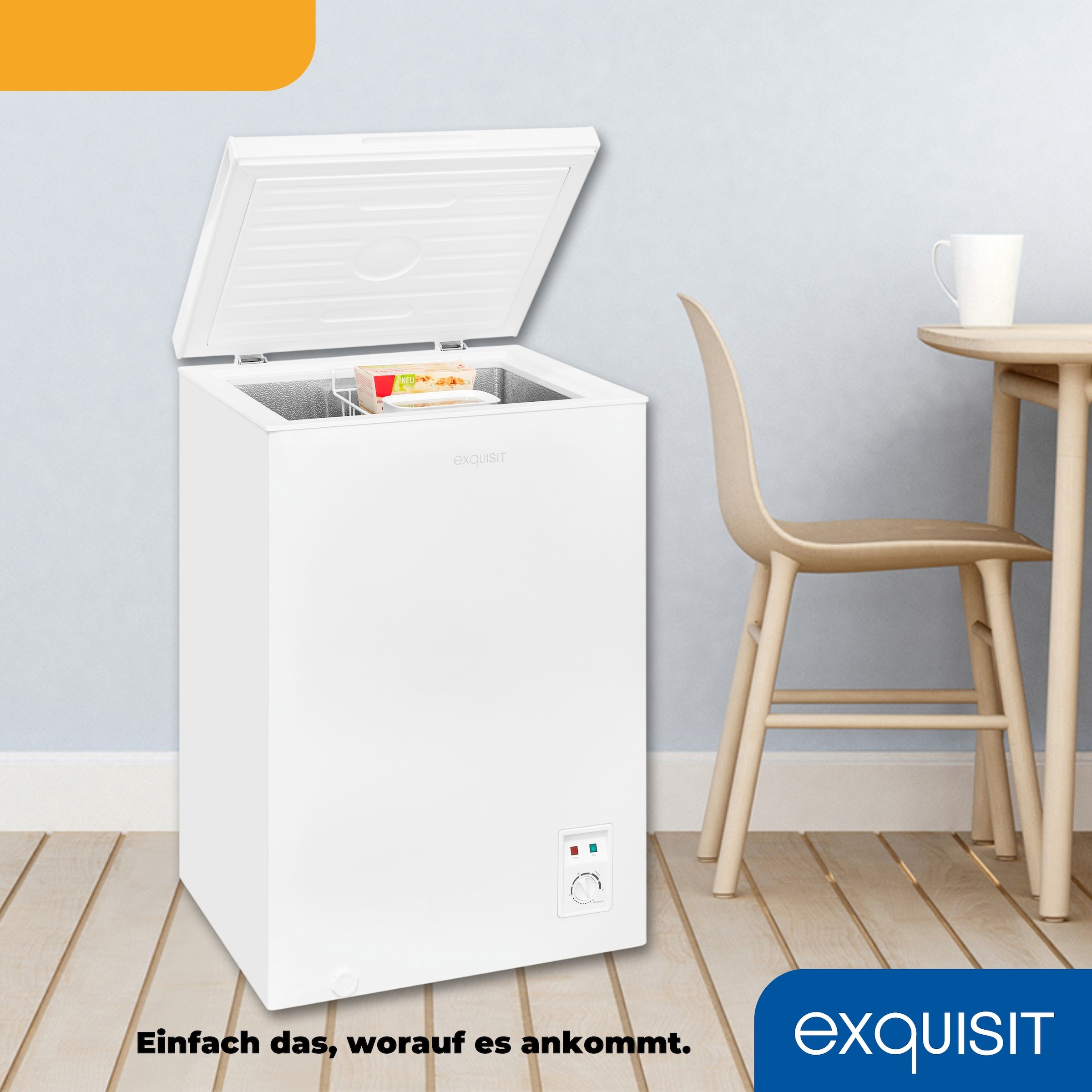 exquisit Gefriertruhe »GT100-050E weiss« 83,5 cm hoch 54,5 cm breit