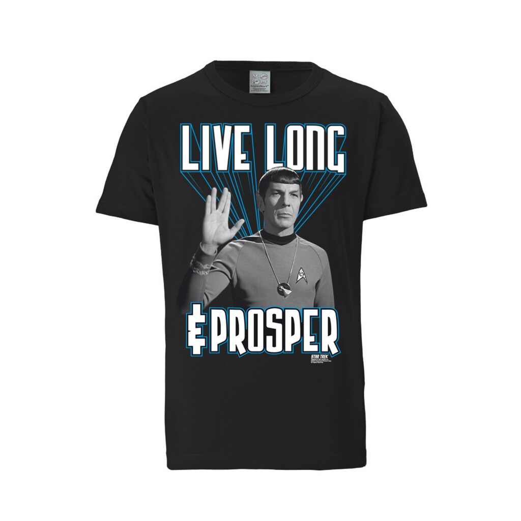 LOGOSHIRT T-Shirt »Spock – Star Trek – Live Long & Prosper«, mit coolem Frontprint