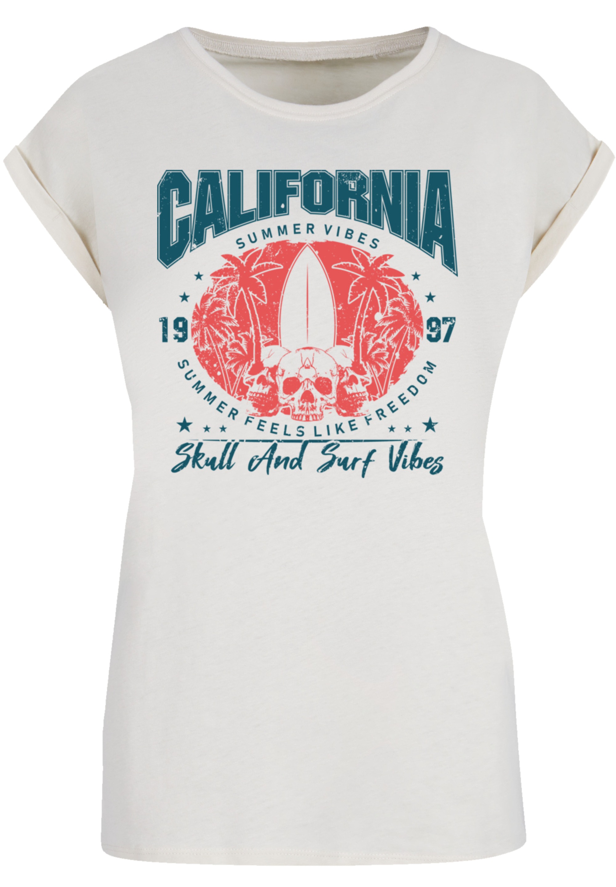 F4NT4STIC T-Shirt »California skull summer vibes«, Premium Qualität