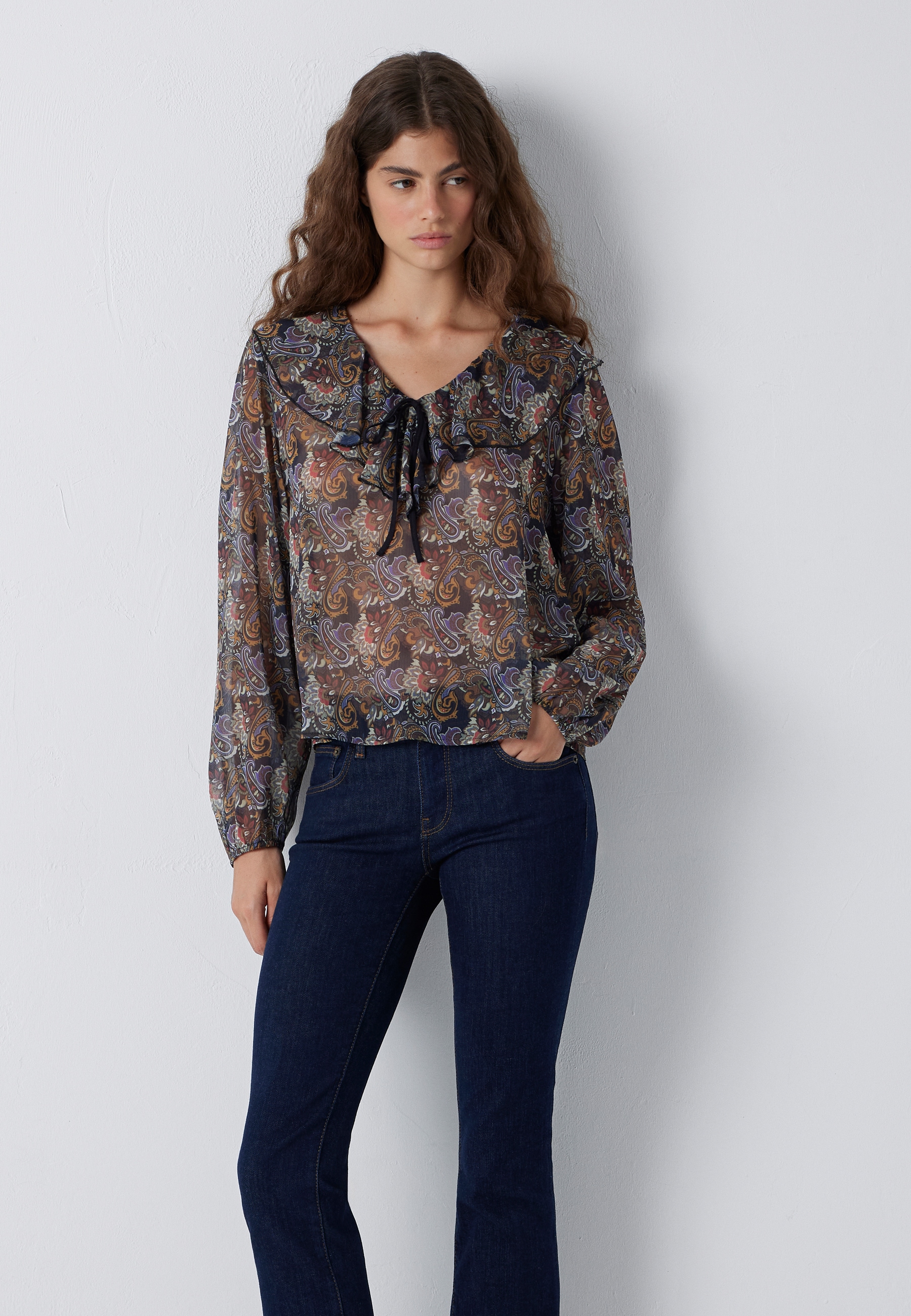 Mavi Klassische Bluse »LONG SLEEVE BLOUSES« Bluse Chiffon