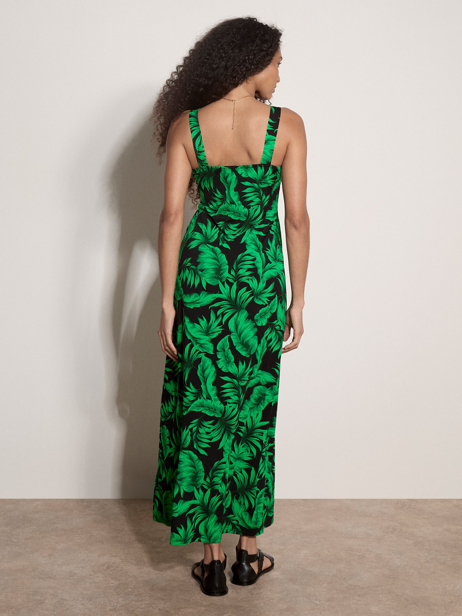 Apricot Druckkleid »Maxikleid« mit Blattmuster