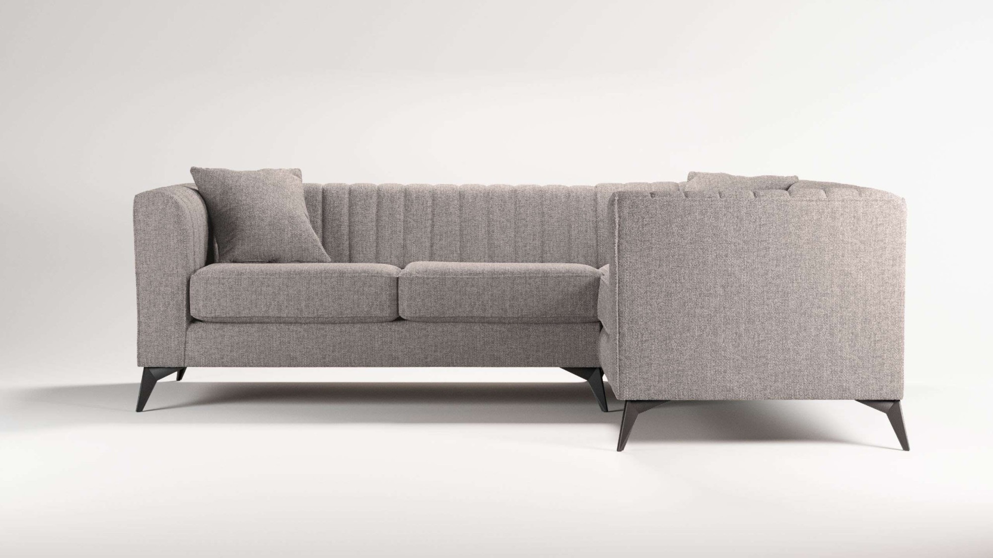 Places of Style Ecksofa "MATTHEW L-Form ideal für kleine Räume, Maße B/T/H: günstig online kaufen