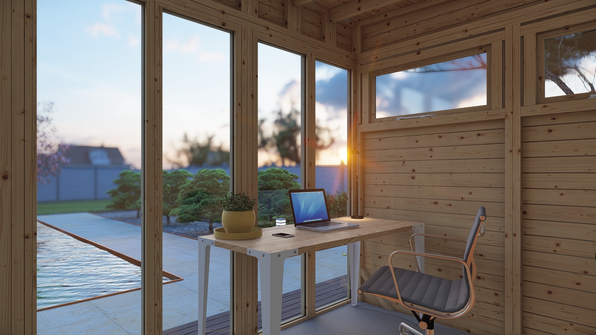 KONIFERA Gartenhaus »Cubus 3 Office Lounge«