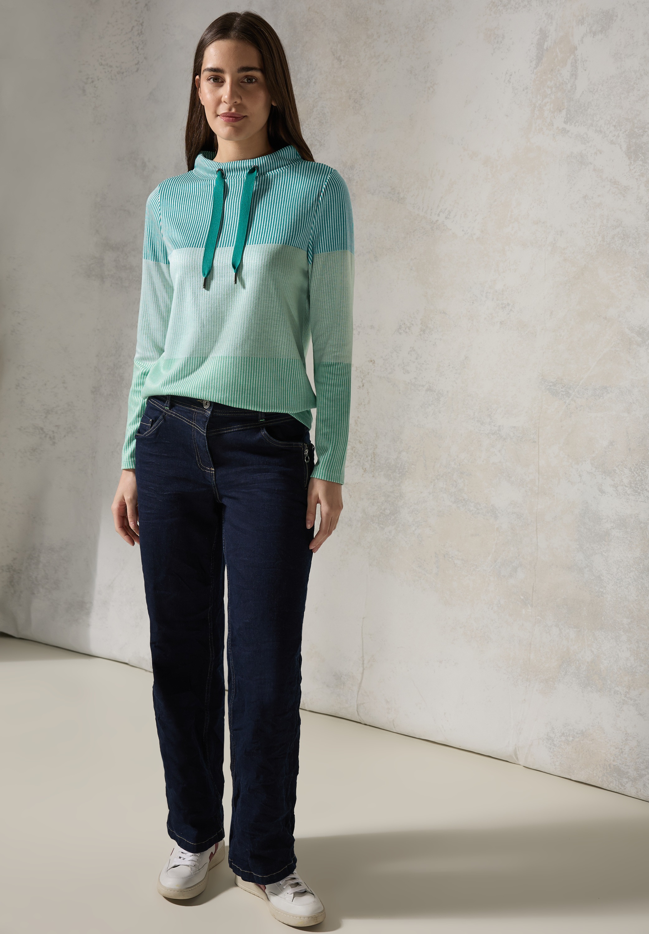Cecil Langarmshirt, aus strecthigem Viskosematerial