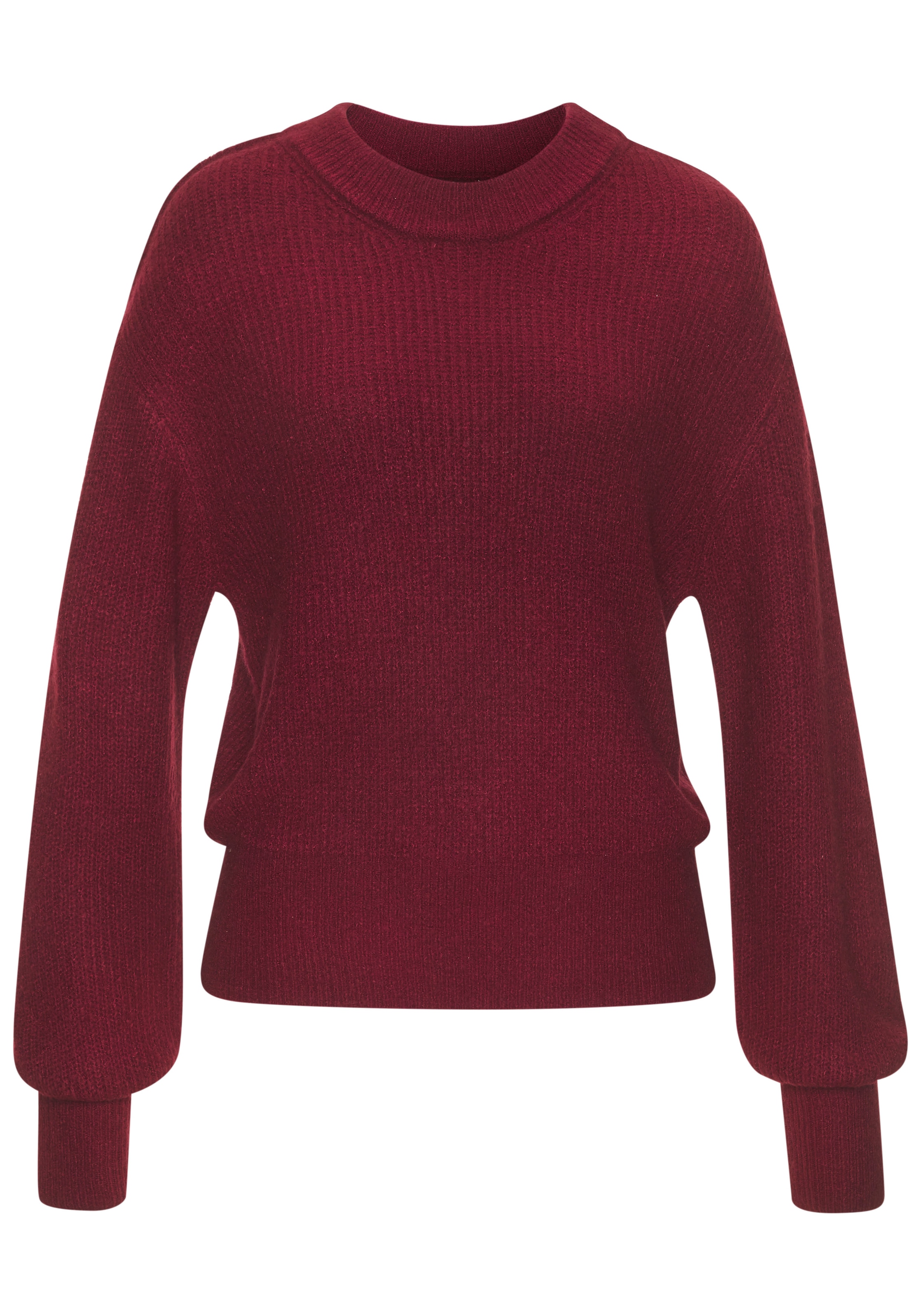 LASCANA Strickpullover, in Melange-Optik, lockerer Damenpullover, Basic günstig online kaufen