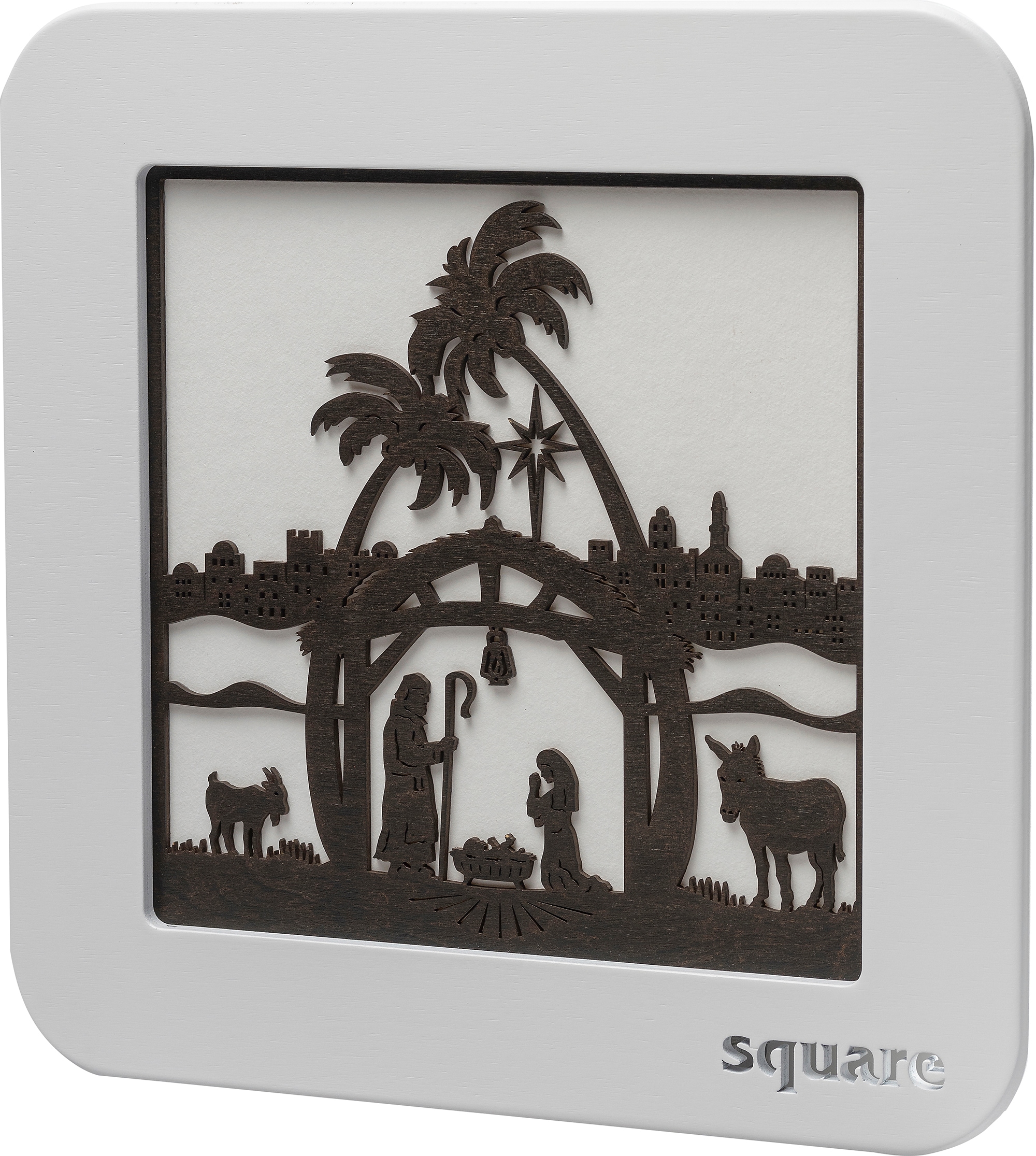 Weigla LED-Bild »Square - Motiv Timer, BAUR Christi mit Geburt, bestellen | Weihnachtsdeko«, St.), einseitiges Wandbild (1