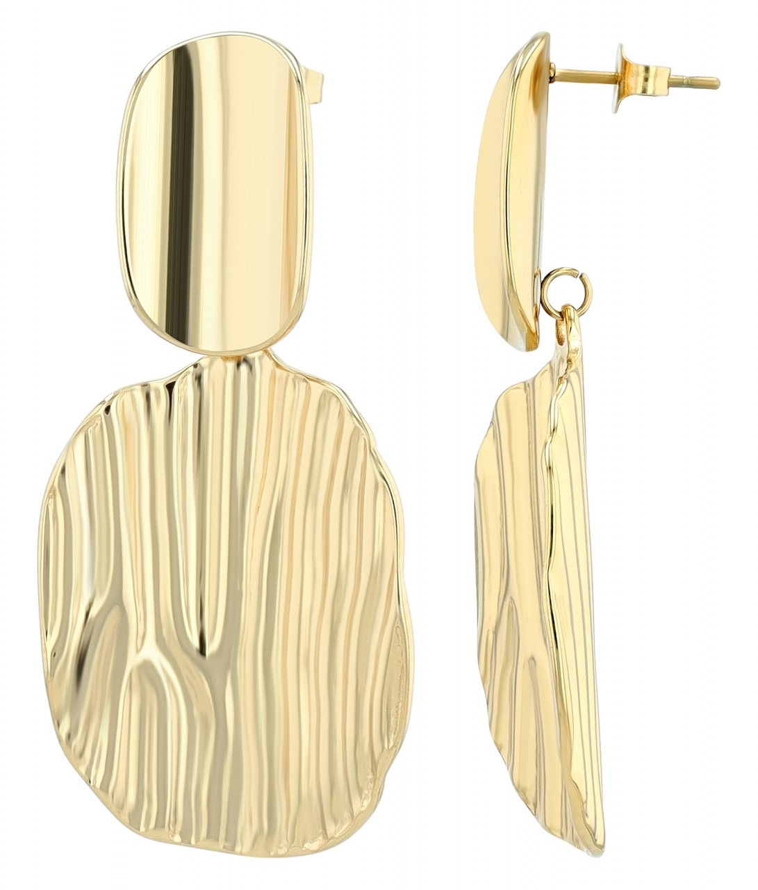 Paar Ohrhänger ADELIA´S "Damen Ohrstecker aus poliertem Edelstahl", silber, Ohrringe, Damen, Damen, Edelstahl