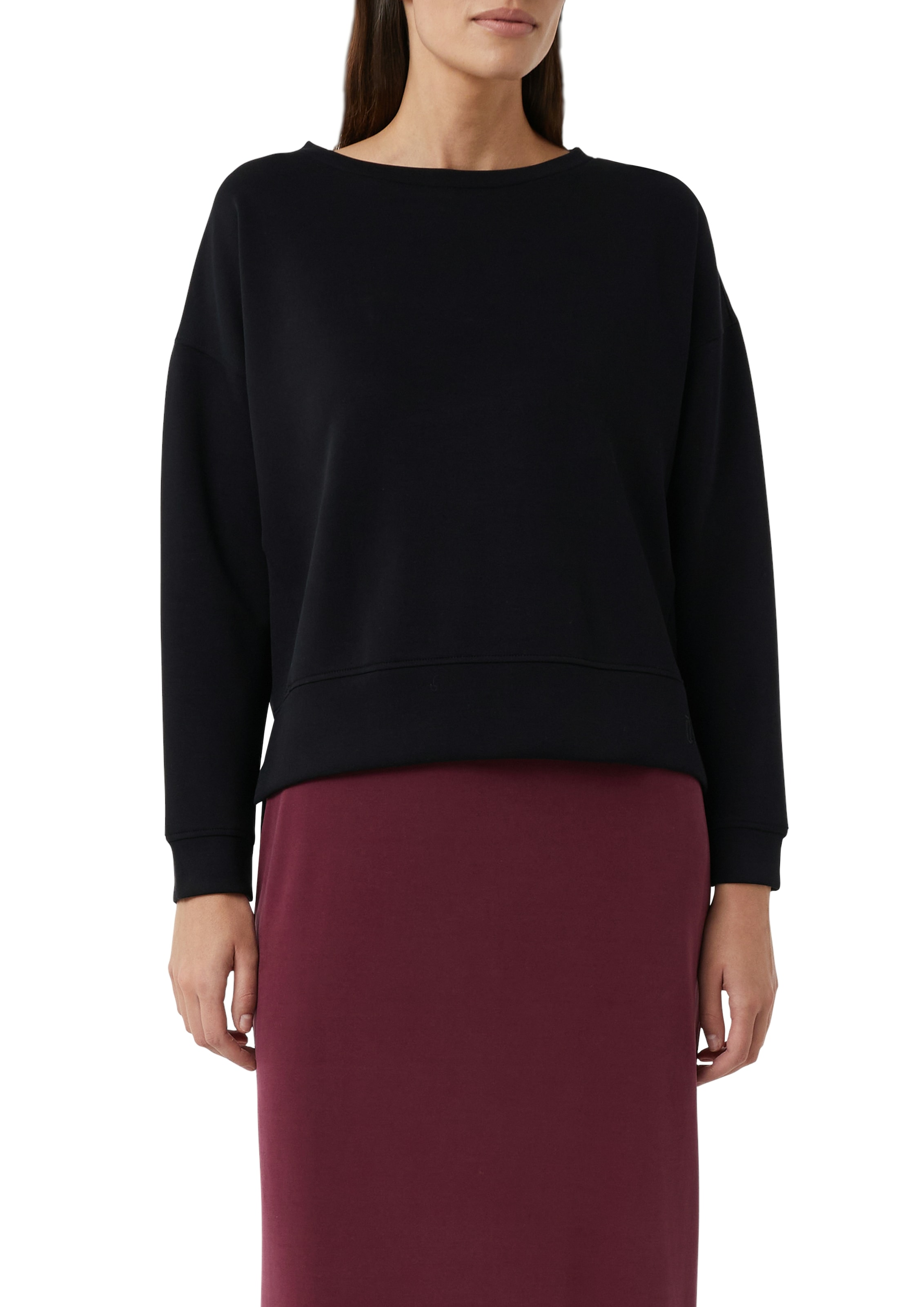 comma casual identity Sweatshirt, unifarben, casual, relaxed fit, Materialm günstig online kaufen