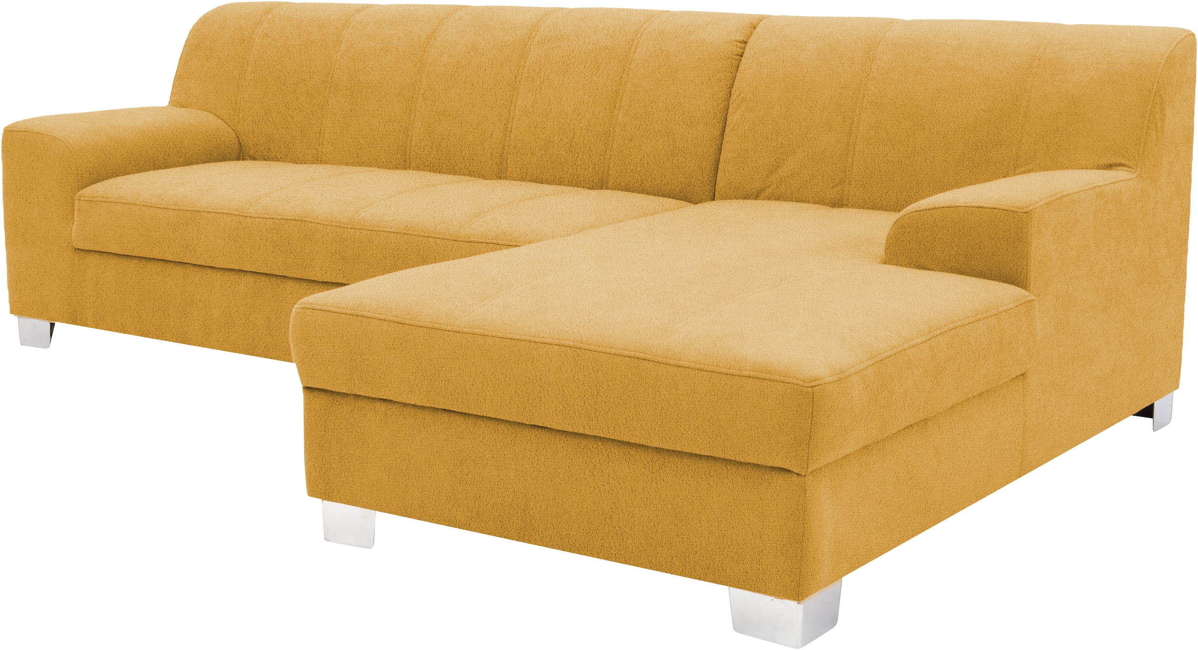 OTTO home Ecksofa »Lolland BxT: 241x146 cm, modern, mit Steppungen, mittel-fester Sitz« L-Form, aus pflegeleichtem, weichem Luxus-Microfaser