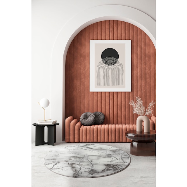 Leonique Teppich »Juliet«, rund, modernes Marmor-Design, Kurzflor,  pflegeleicht, weich kaufen | BAUR
