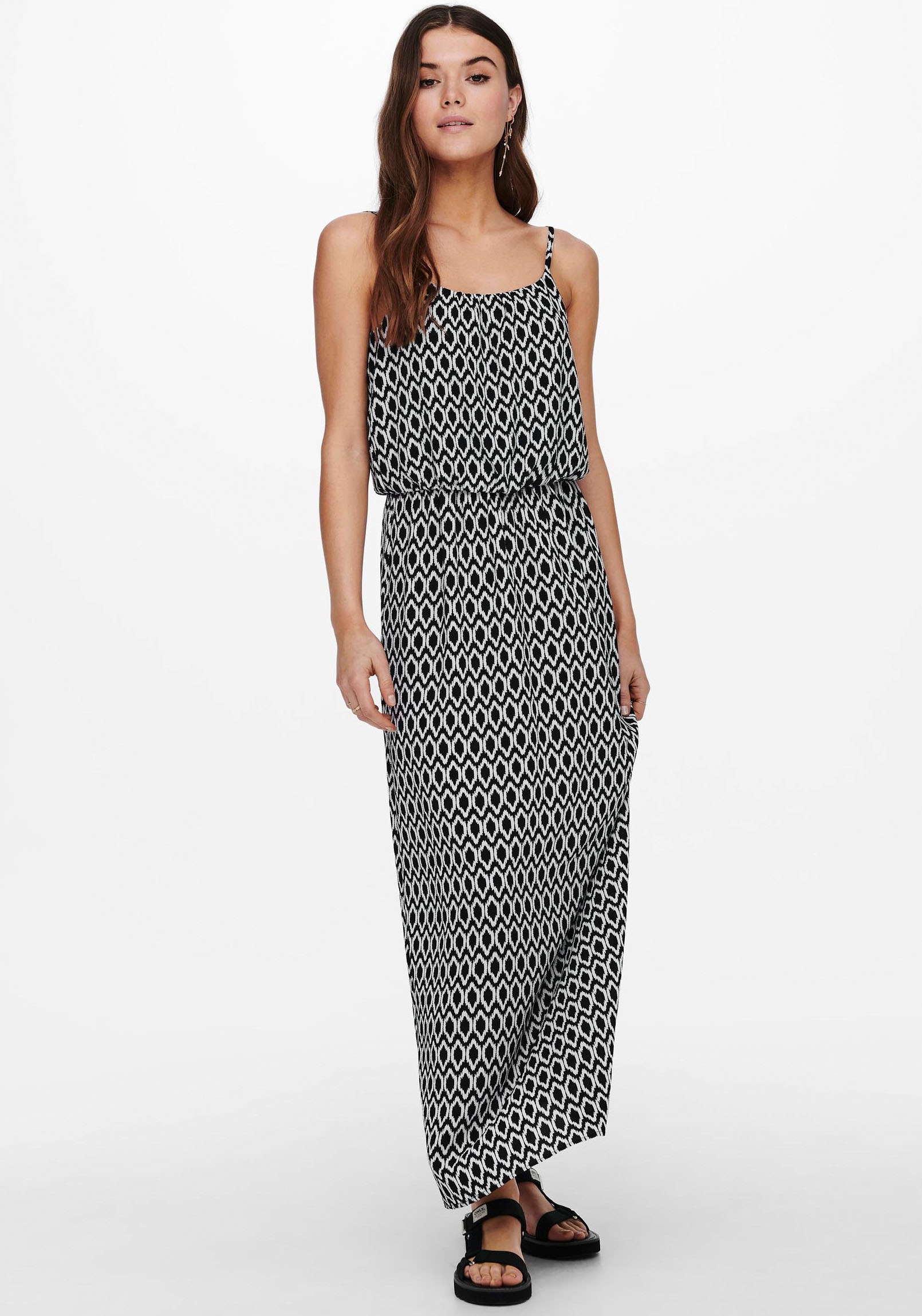 ONLY "ONLWINNER S/L MAXI DRESS NOOS PTM" Materialmix, regular fit günstig online kaufen