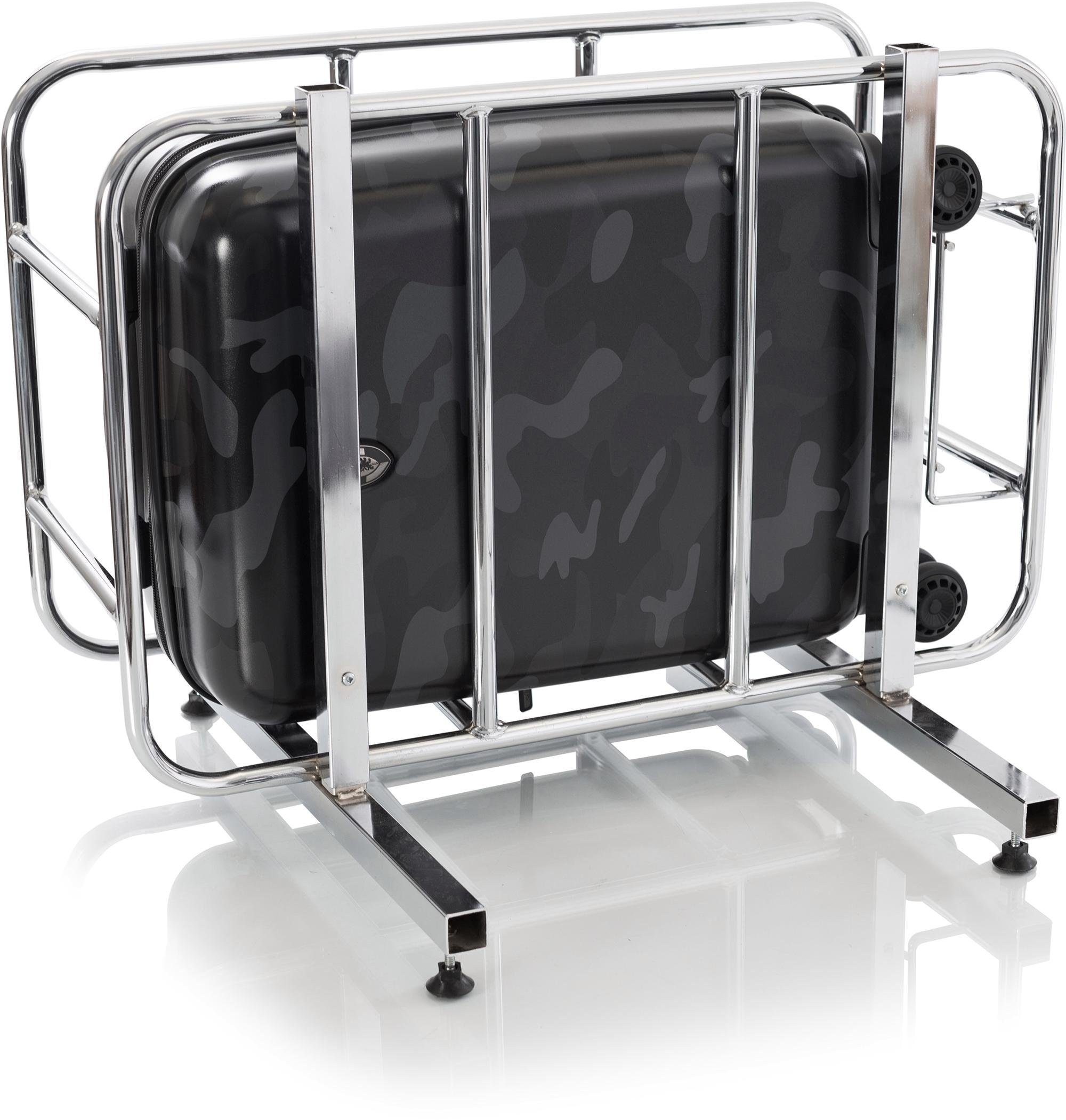 Heys Hartschalen-Trolley »Black Camo, 53 cm«, 4 Rollen, Hartschalen-Koffer Handgepäck-Koffer TSA Schloss Volumenerweiterung