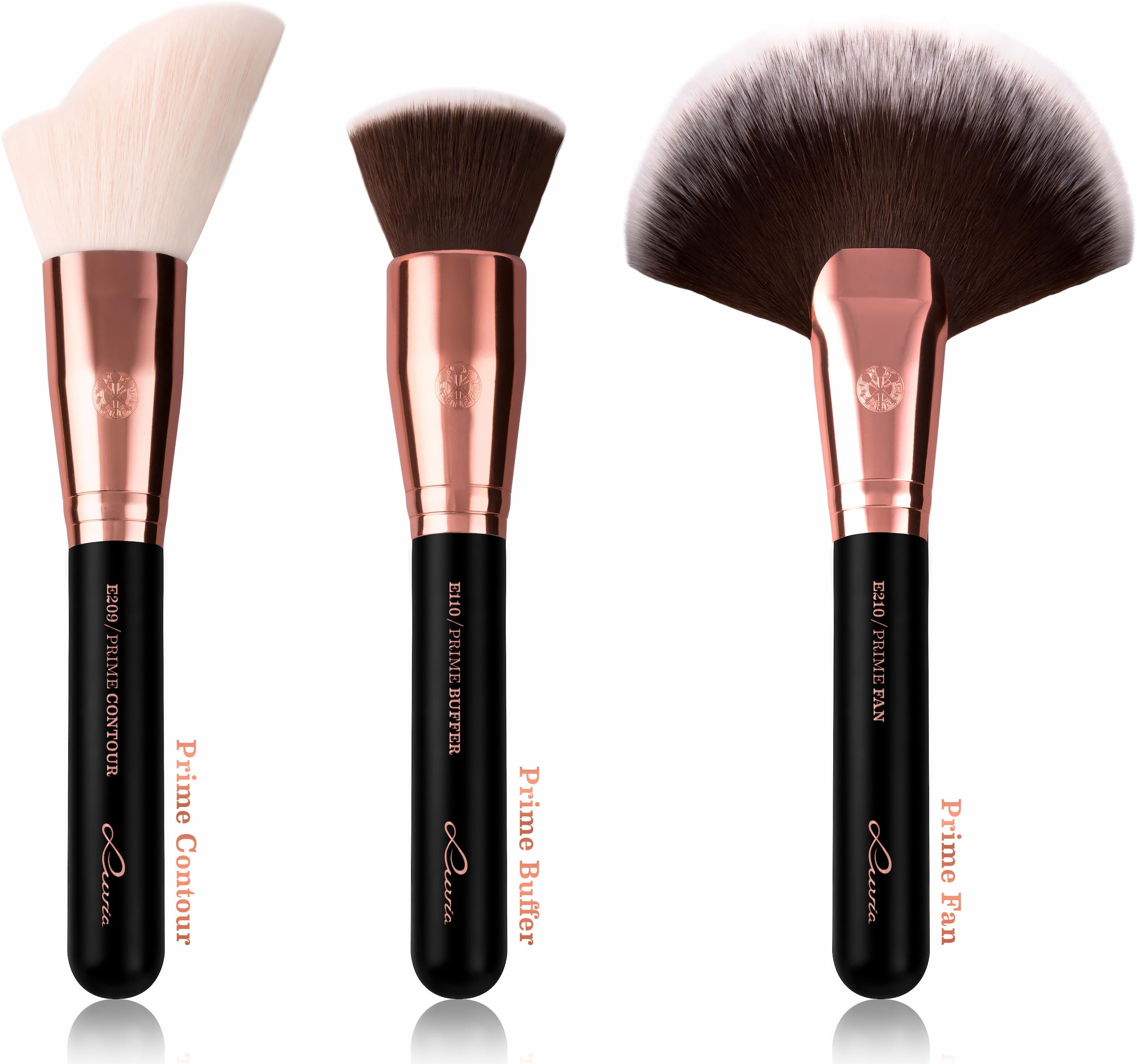 Luvia Cosmetics Kosmetikpinsel-Set »Essential Brushes - Black Diamond«, (15 tlg., inkl. Pinseltasche), vegan