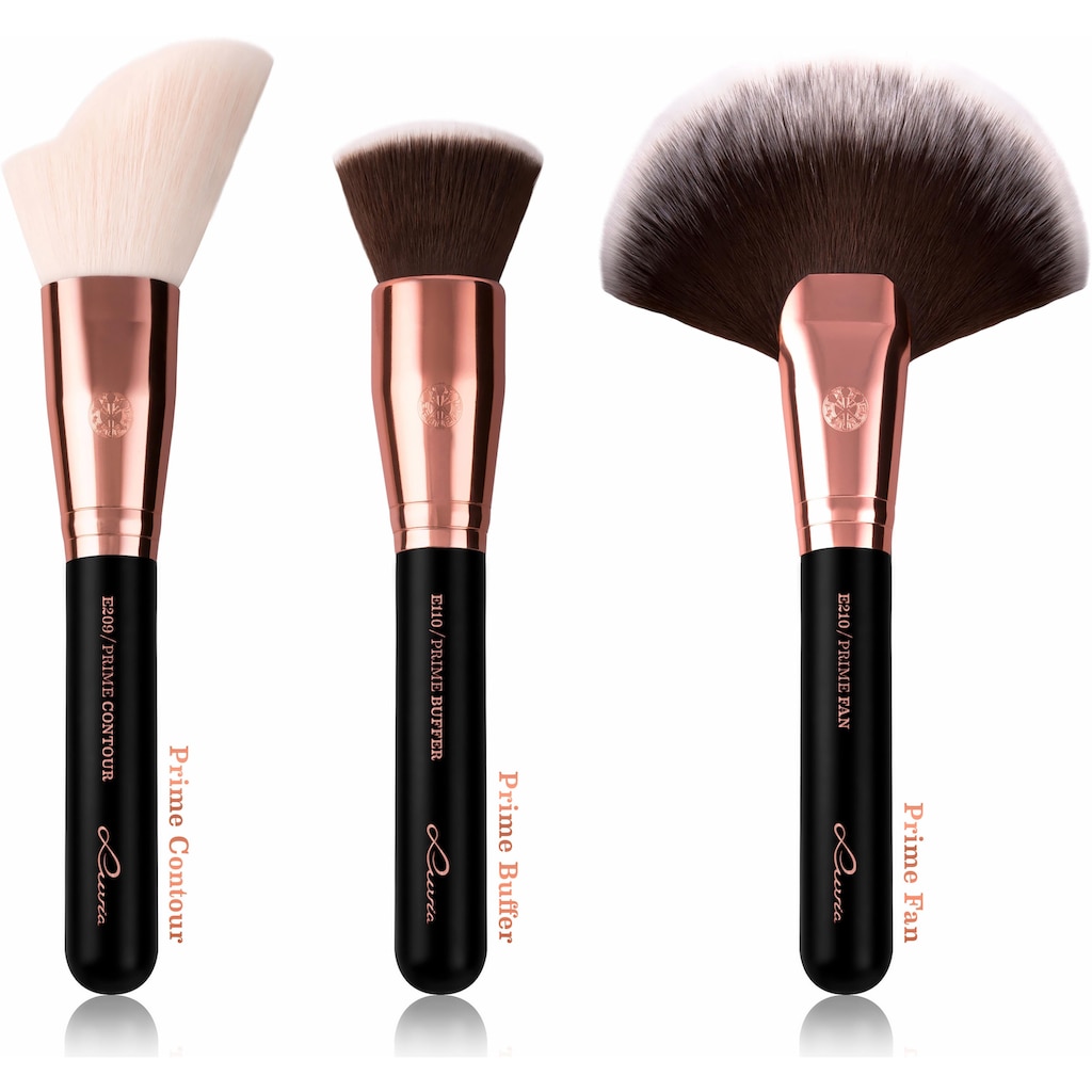 Luvia Cosmetics Kosmetikpinsel-Set »Essential Brushes - Black Diamond«, (15 tlg., inkl. Pinseltasche)