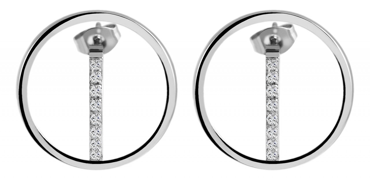 Adelia´s Paar Ohrhänger »Neuheit 2025 - Damen Ohrstecker aus Edelstahl und Strass Ø 23 mm«