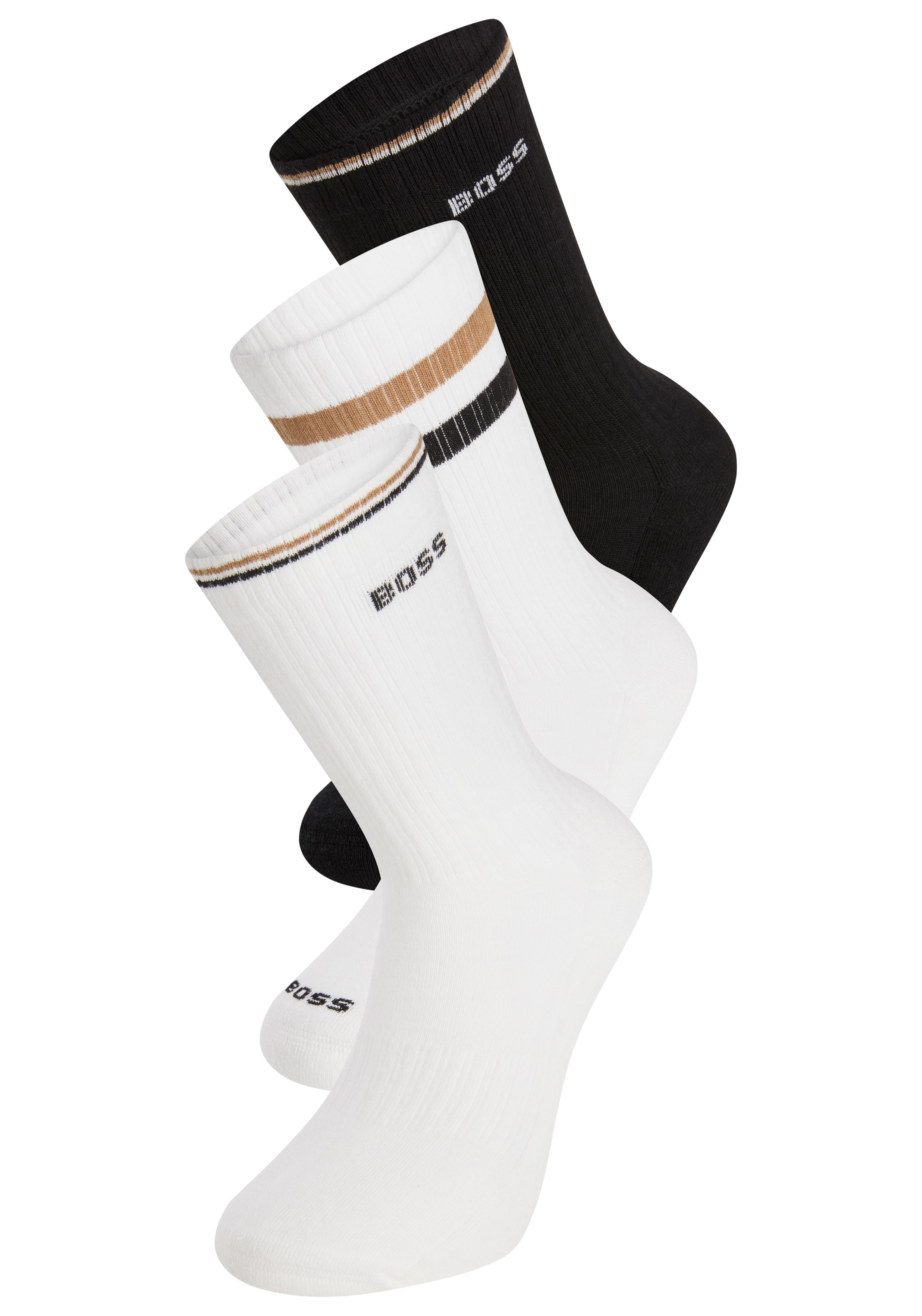 BOSS Socken "3P QS Rib Iconic VB", (3 Paar), Neuheit günstig online kaufen