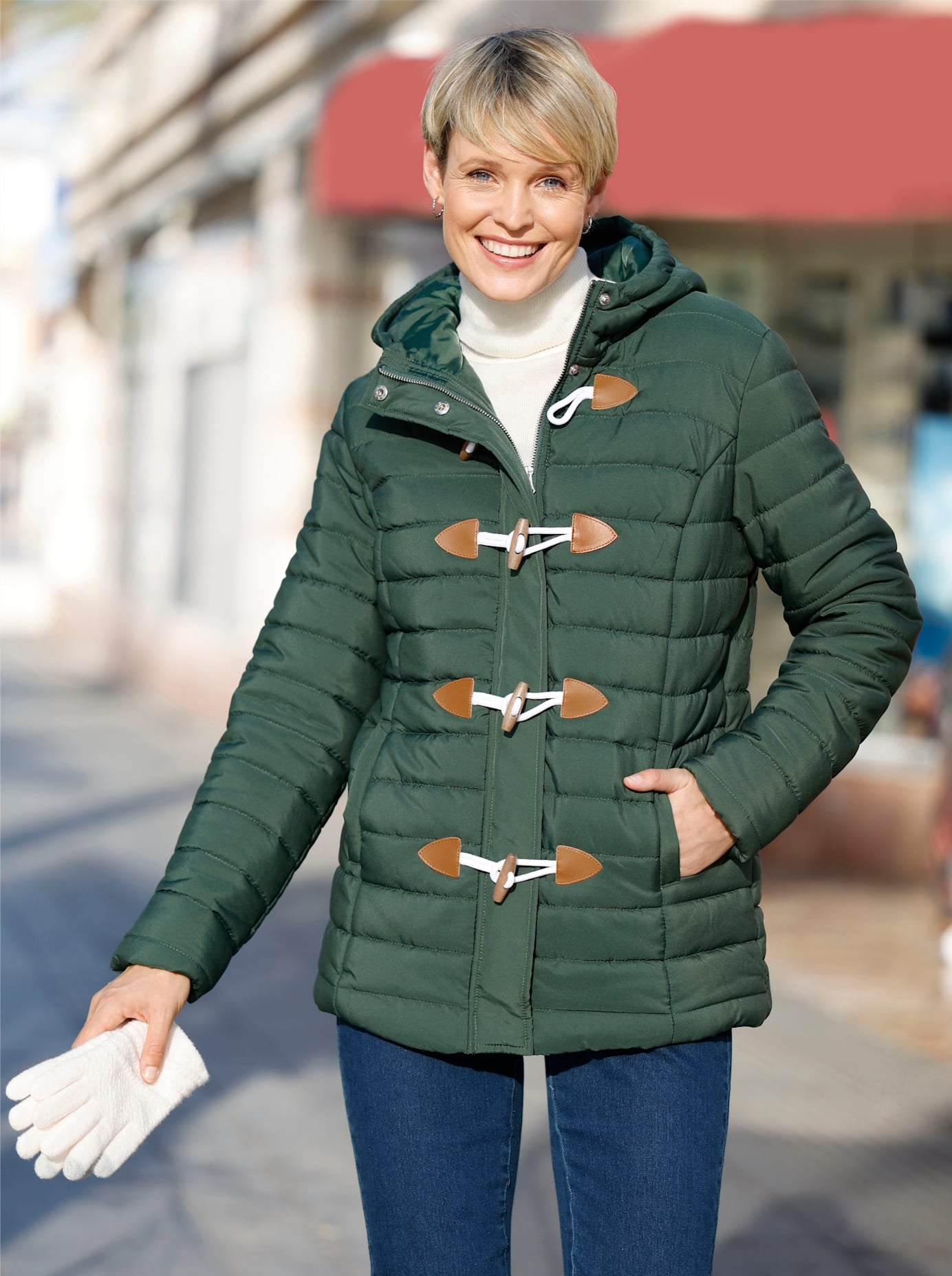 Classic Basics Steppjacke mit Kapuze