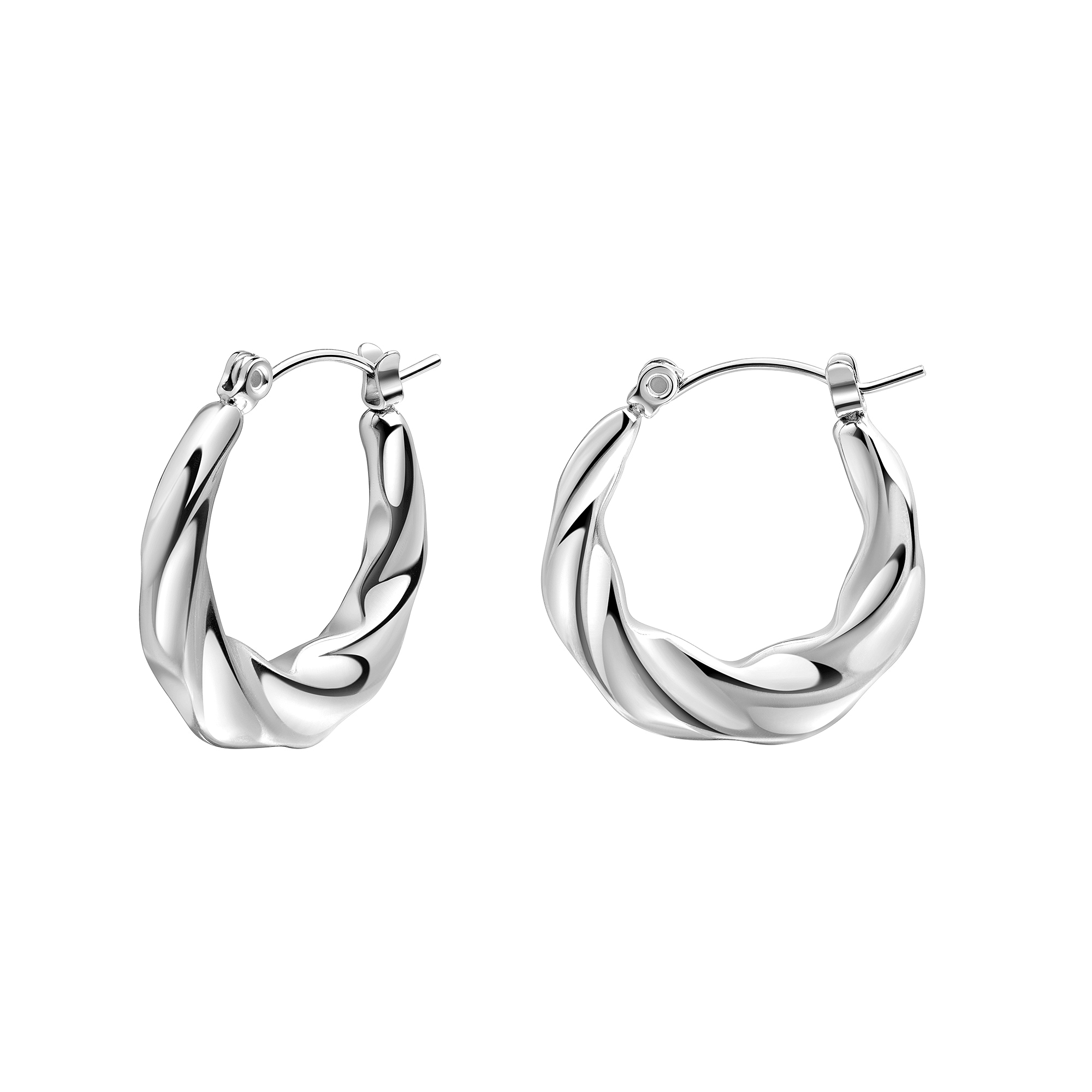 Zeeme Paar Creolen "Edelstahl glänzend" günstig online kaufen