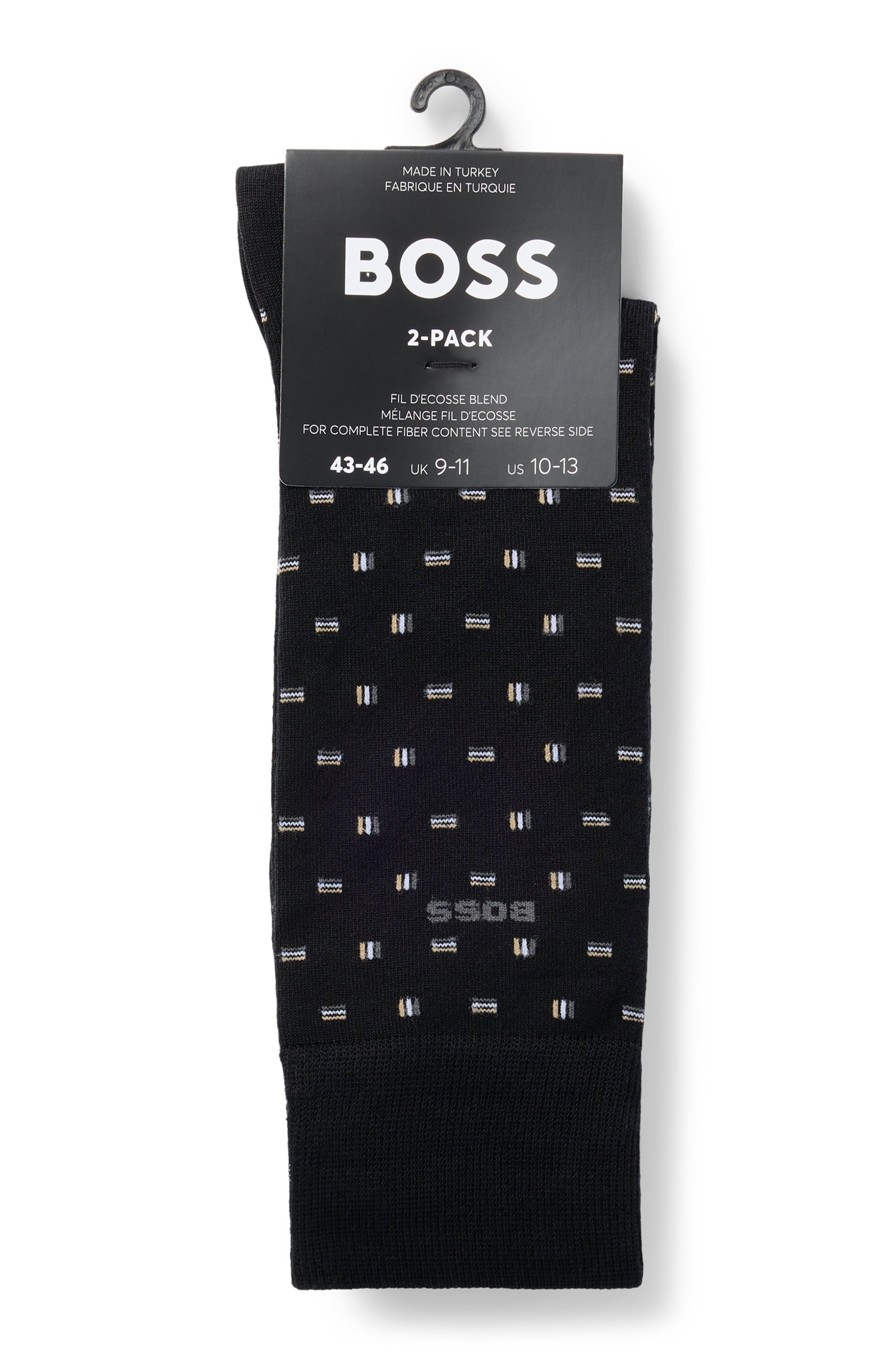 Thumbnail - BOSS Businesssocken "2P RS Mini Iconic" 2 Stk. tlg. Socken Pack aus 1x uni und 1x minimalistisches Muster