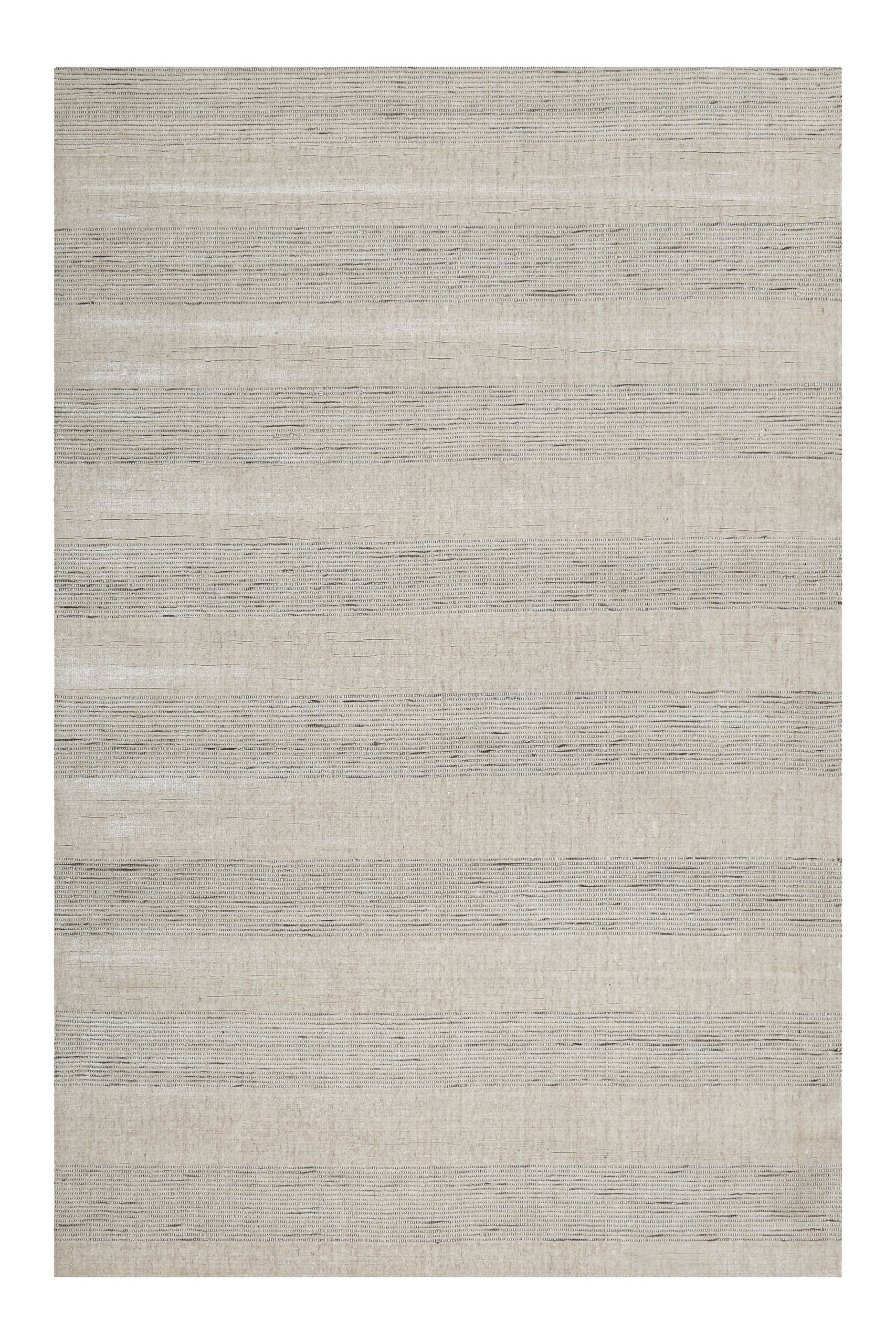 Wecon home Teppich »Seattle« rechteckig 11 mm Höhe Kurzflorteppich, handgewebt, TENCEL & Schurwolle, Streifen, Wohnzimmer