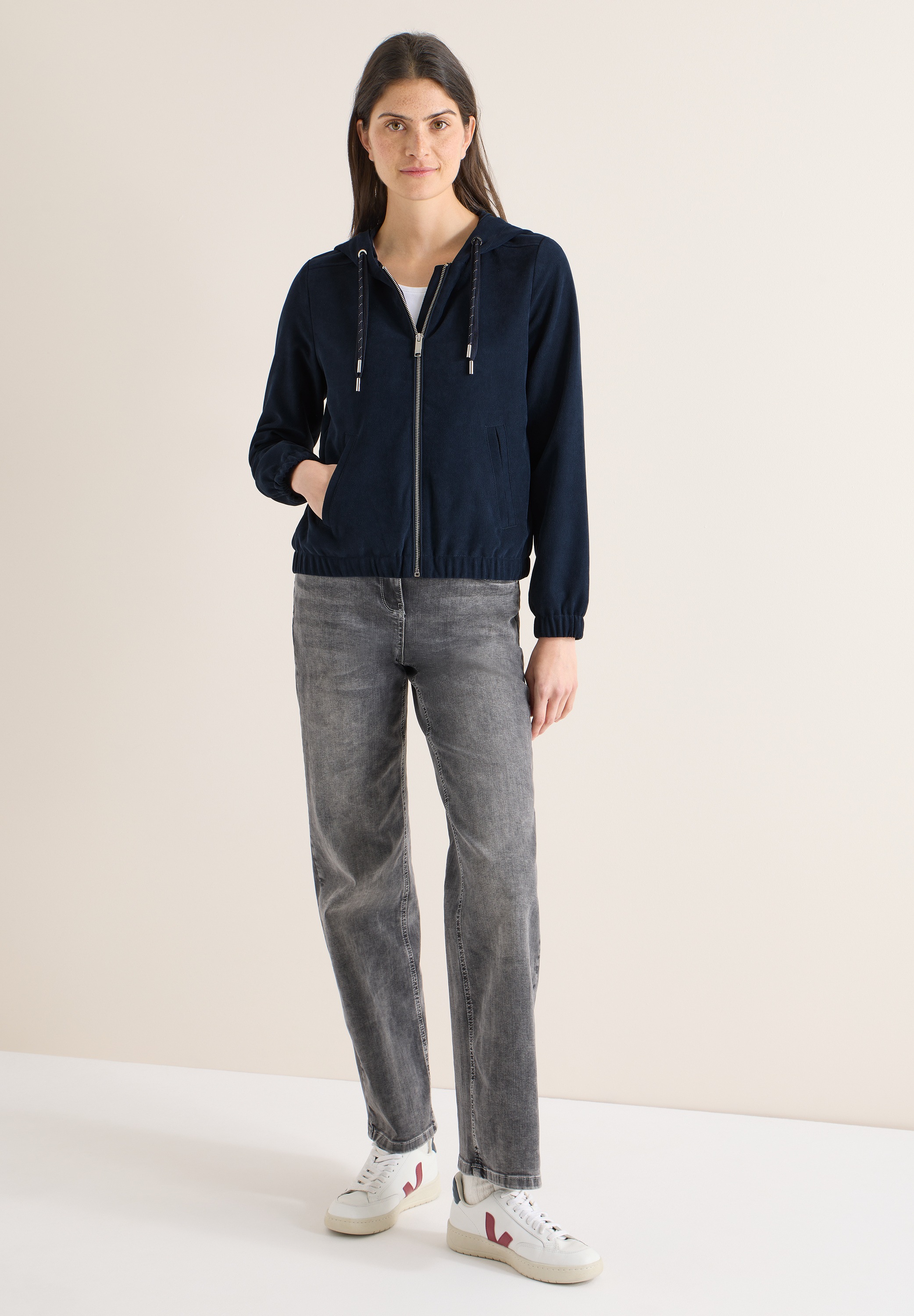 Thumbnail - Cecil Kapuzenfleecejacke mit Kapuze im Hoodie-Style