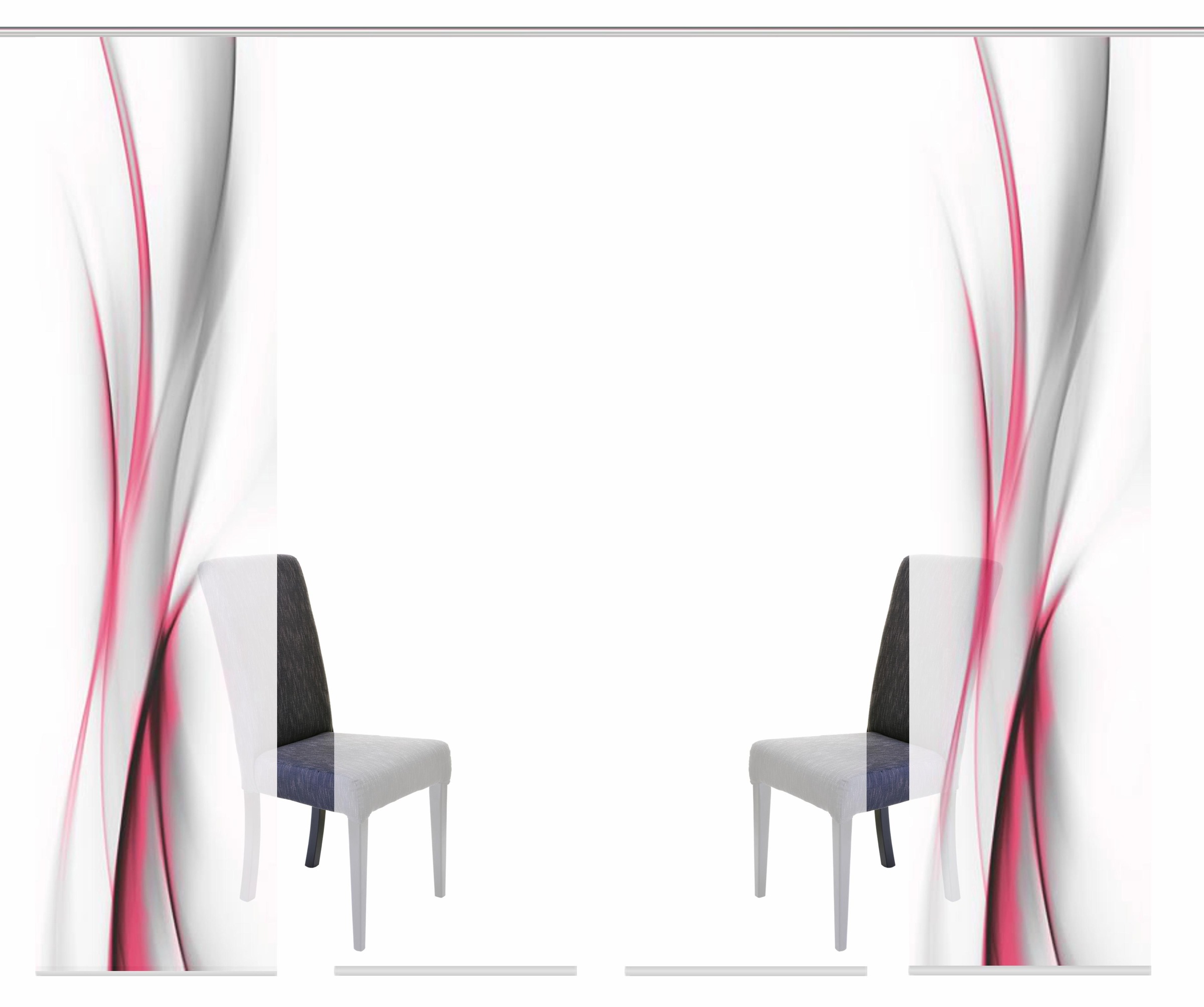 HOME WOHNIDEEN Schiebegardine "UFA" Klettband 4 Stk. tlg. HxB: 245x60, inkl günstig online kaufen