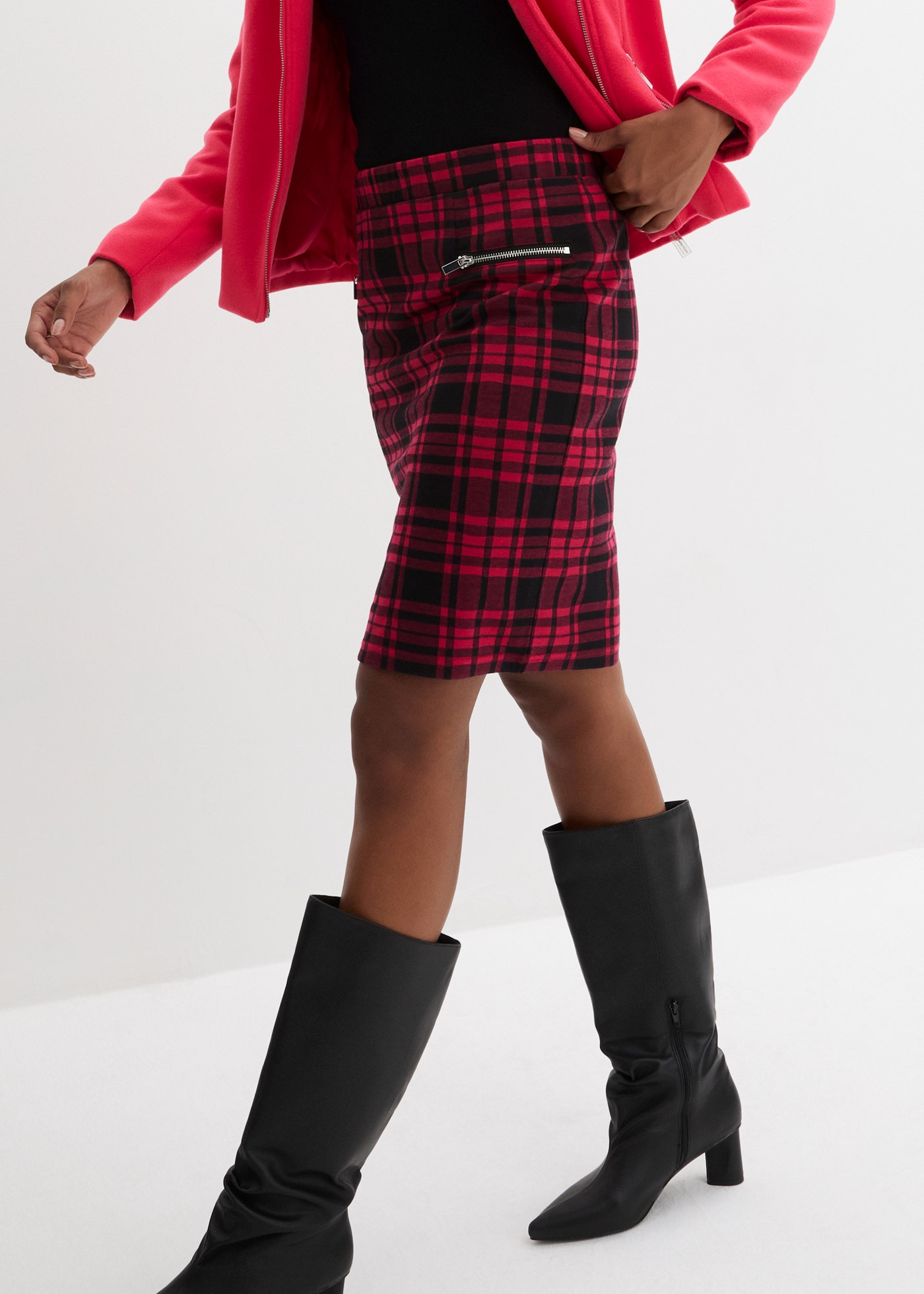 bonprix Jerseyrock »Jersey-Rock« aus Polyester, Viskose und Elasthan, Minirock-Länge, mit Gummizug