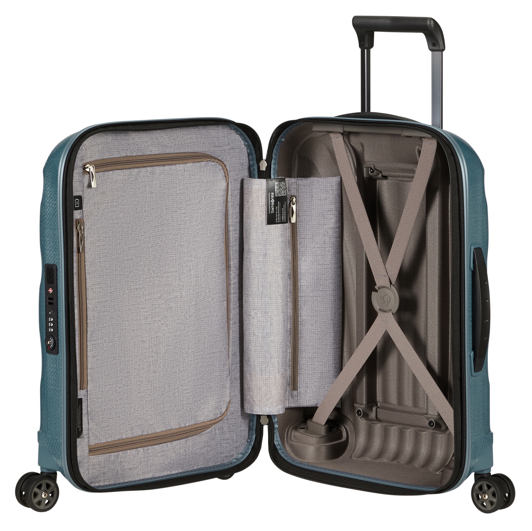 Samsonite Hartschalen-Trolley »C-LITE 55 EXP, verschiedene Farben«, 4 Rollen, Handgepäck-Koffer Volumenerweiterung TSA-Zahlenschloss USB-Schleuse