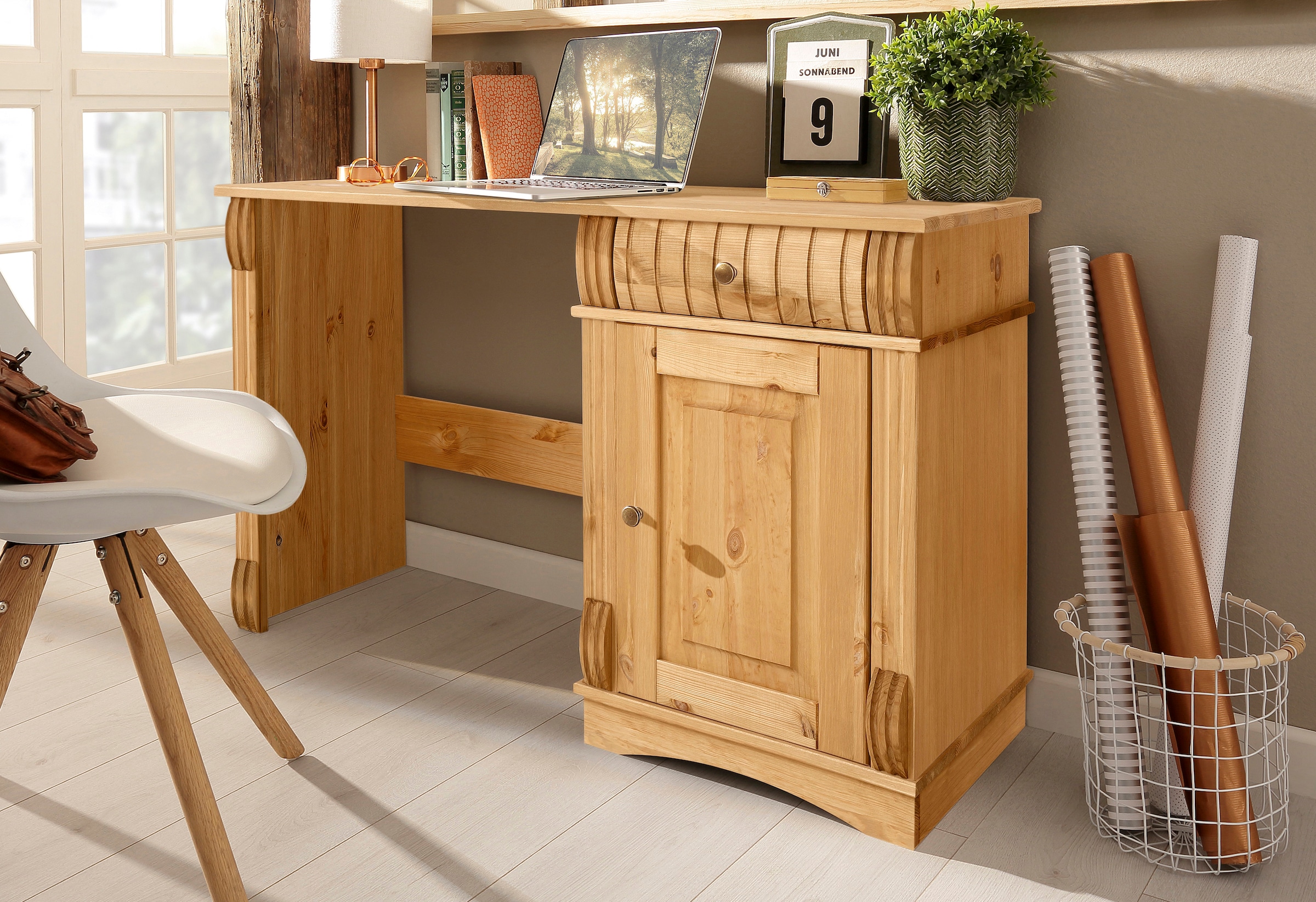 Home affaire Schreibtisch "Teresa", (Maße (B/T/H): 120/37/73 cm), Computert günstig online kaufen