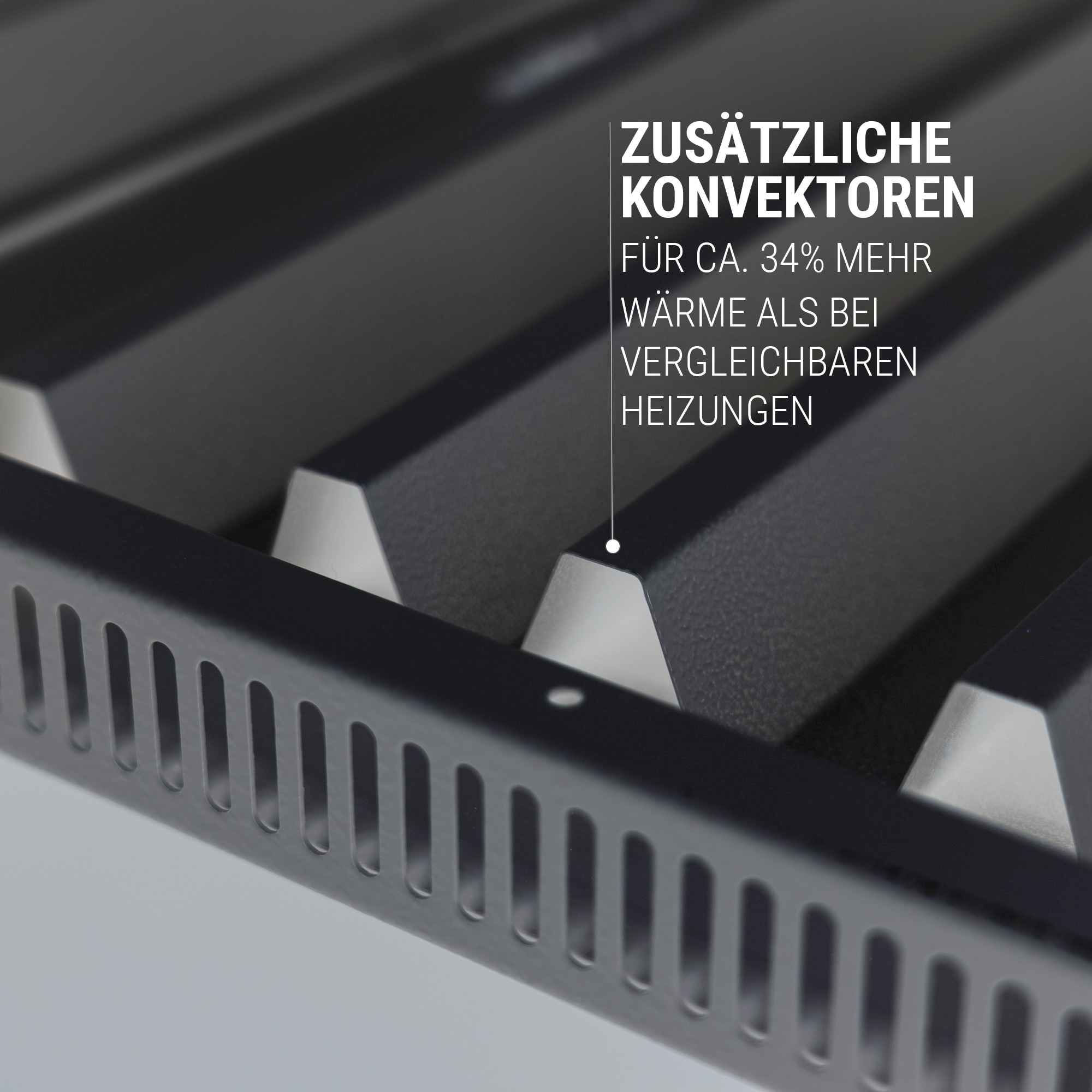 Vasner Elektro-Heizkörper »Konvi VE schwarz 900 W« Hybrid Infrarotheizung vertikal mit Thermostat