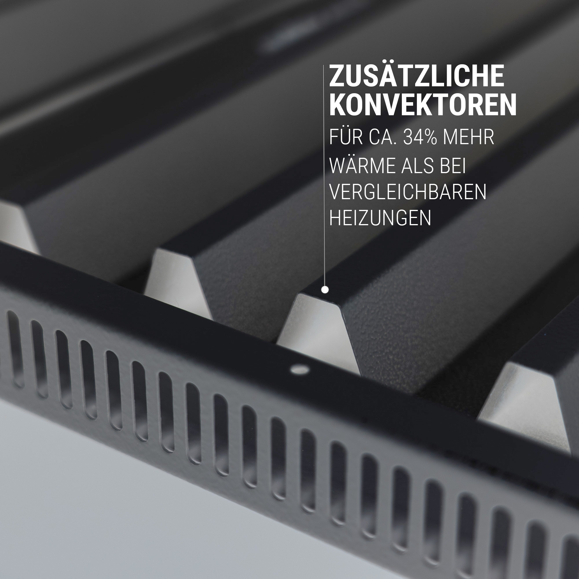 Thumbnail - Vasner Elektro-Heizkörper "Konvi VE schwarz 900 W" Hybrid Infrarotheizung vertikal mit Thermostat