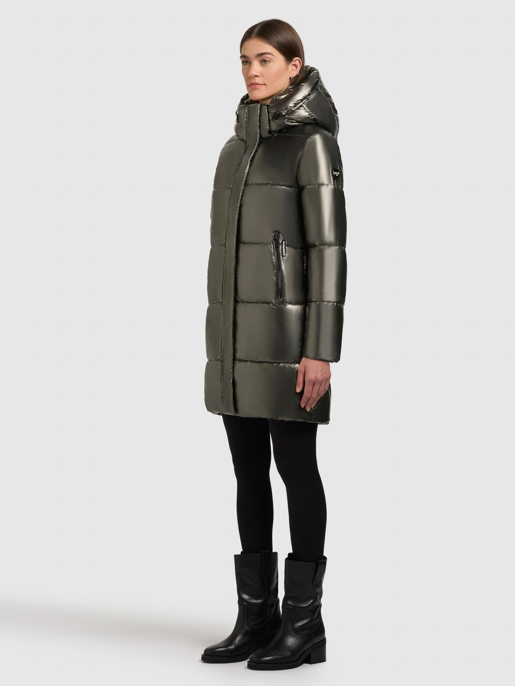 khujo Steppmantel »Haya Shiny-YM«, Wasserdichter gesteppter Damen Winter Kurzmantel