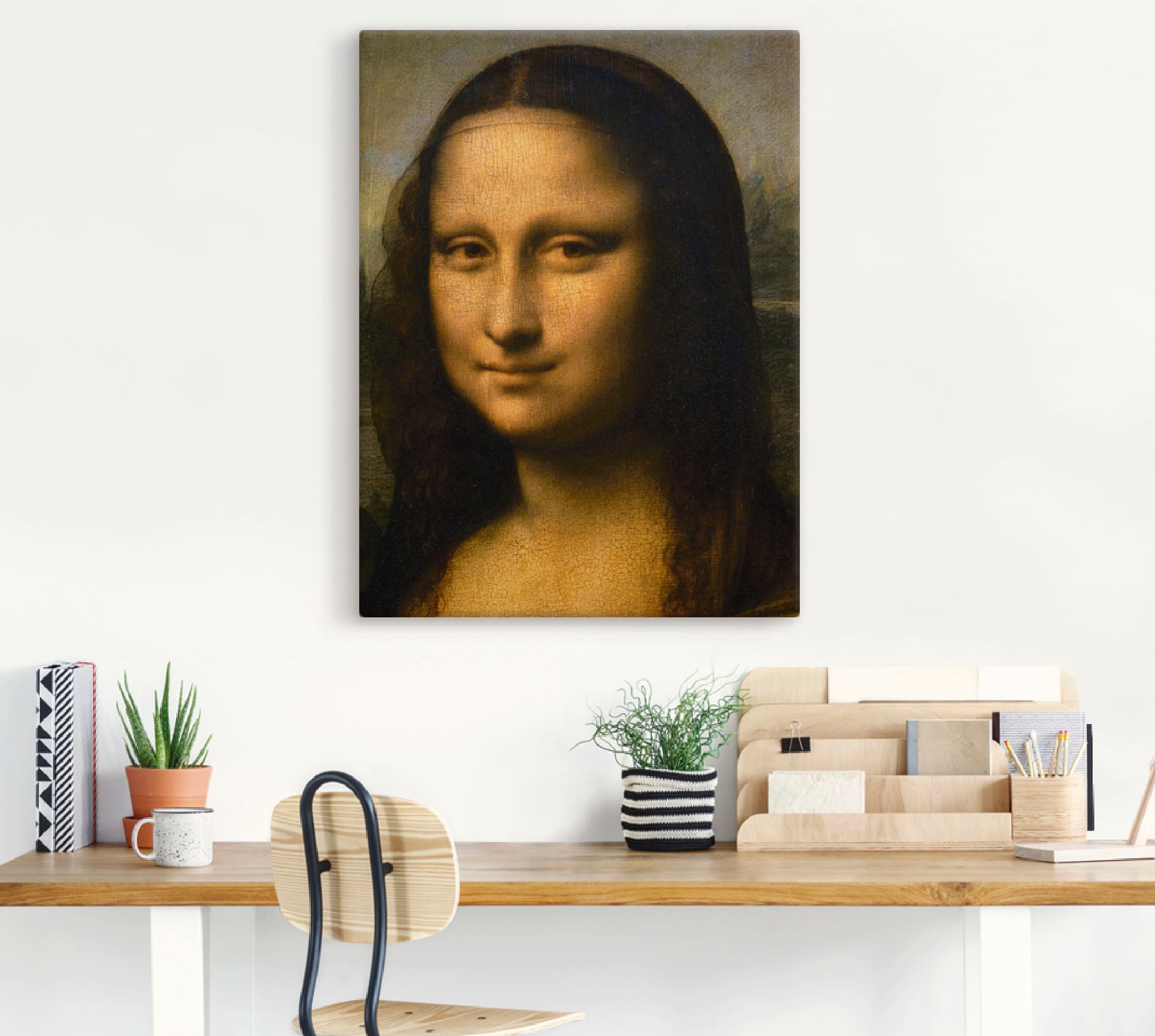 Größen Wandbild (1 Lisa. | Wandaufkleber Frau, »Mona St.), oder in Detail Artland Poster Kopf. 1503-1506«, versch. bestellen BAUR Leinwandbild, als