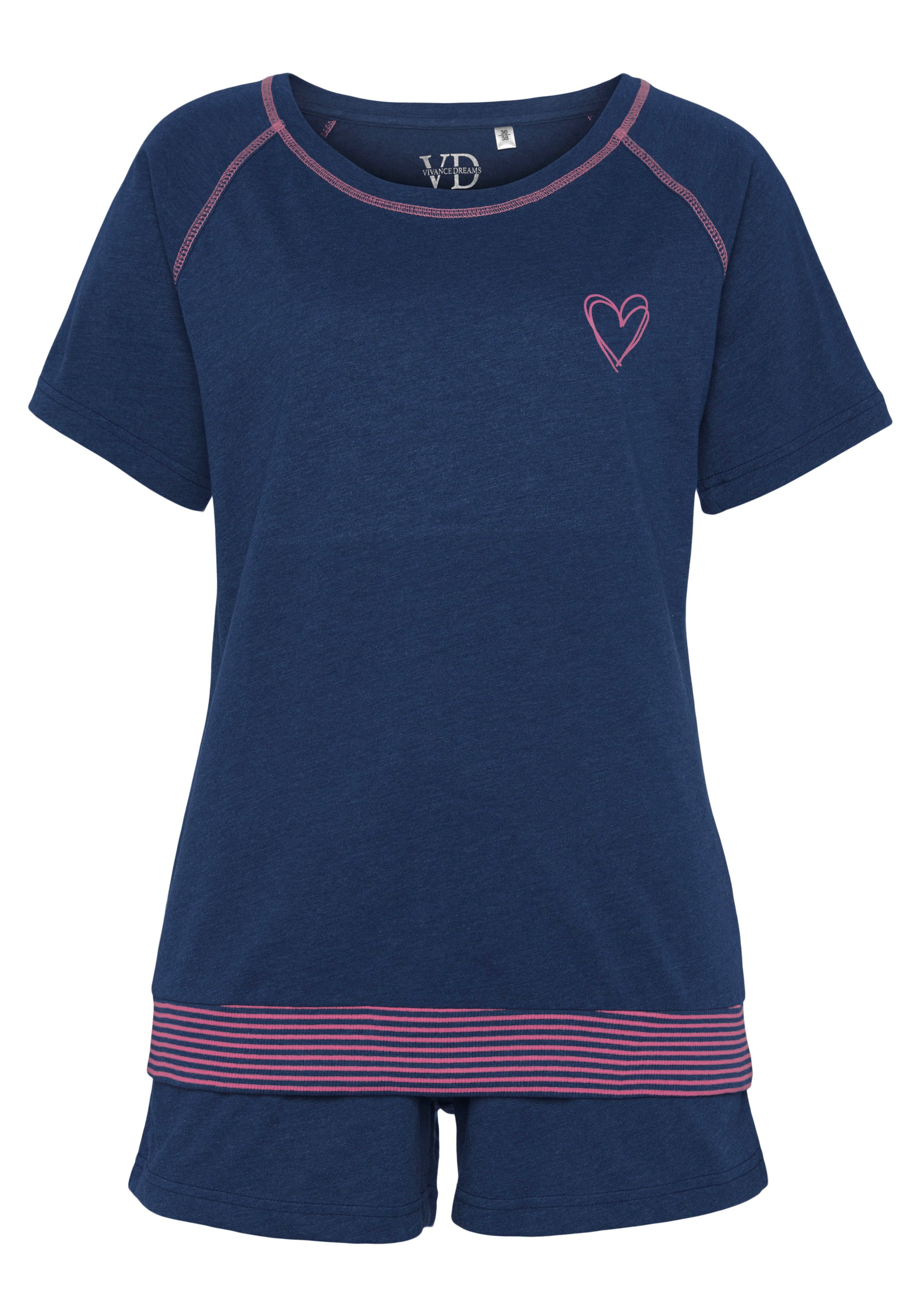 Vivance Dreams Shorty 2 Stk. tlg., mit dekorativen Flatlock-Nähten in Neonf günstig online kaufen