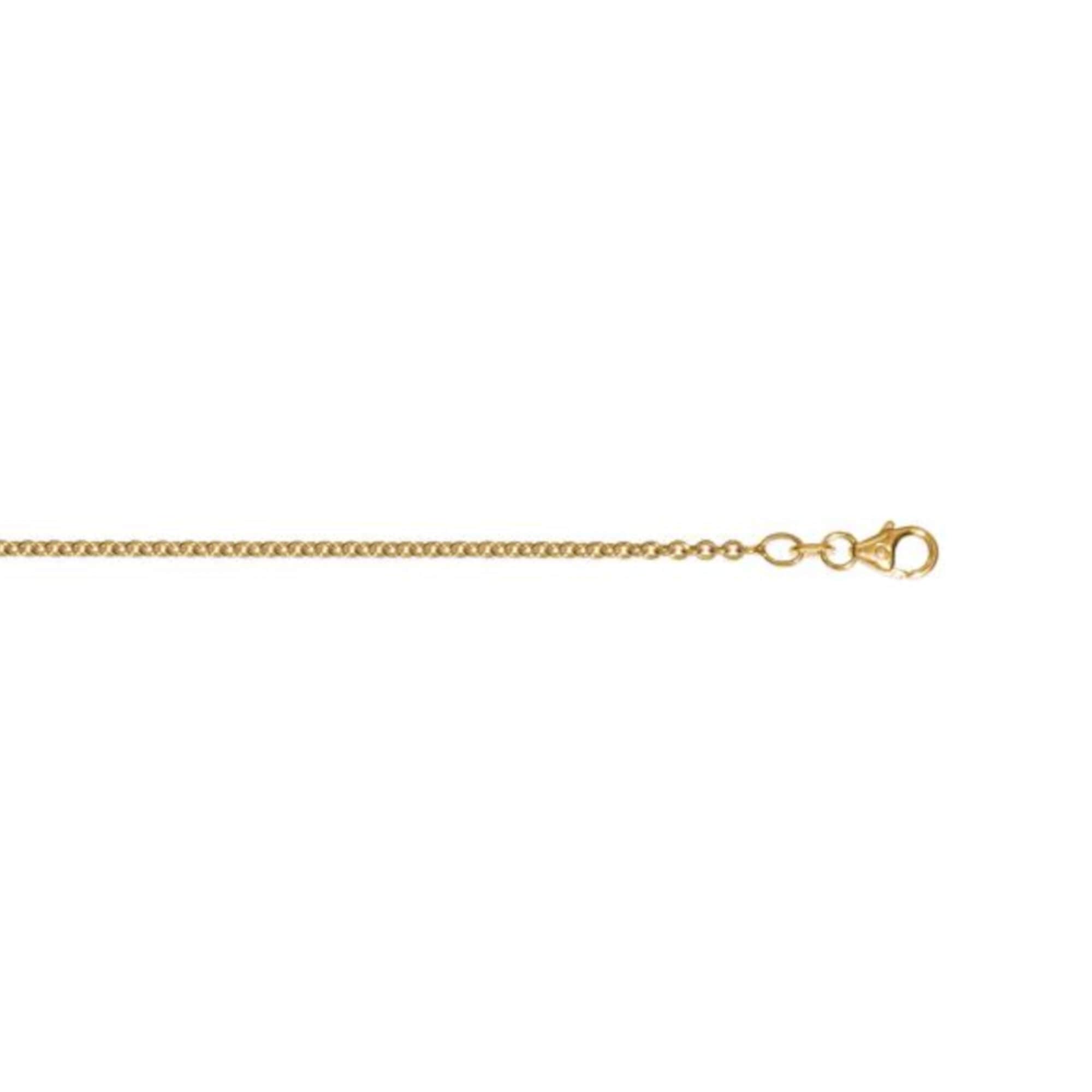 ONE ELEMENT Round Anchor Chain Necklace Yellow Gold 45 cm