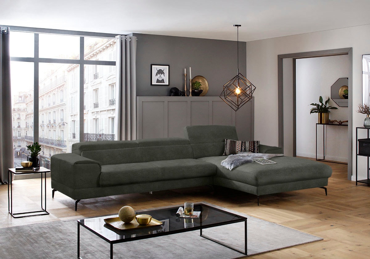 W.SCHILLIG Ecksofa "piedroo, Designsofa mit tollem Sitzkomfort, bequem, L-F günstig online kaufen