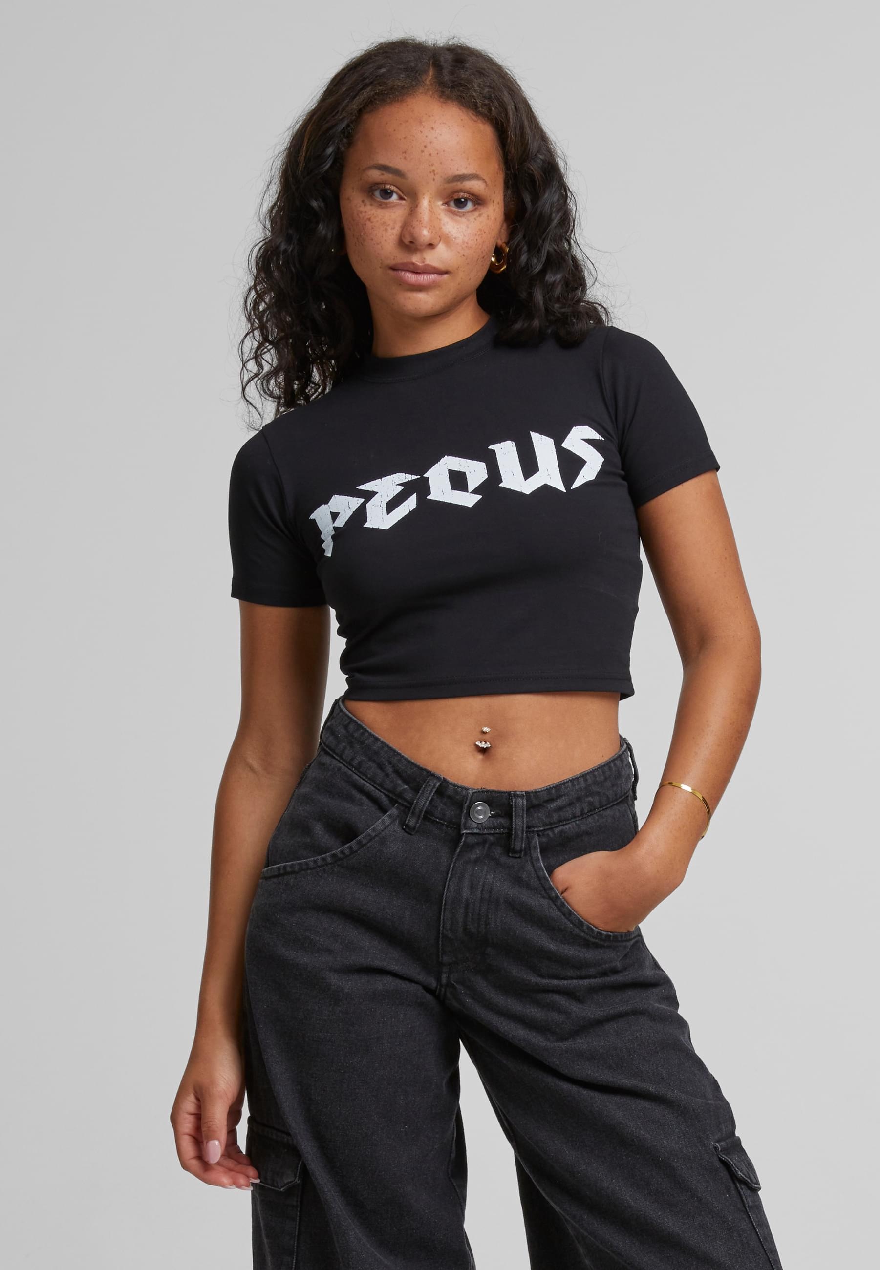Thumbnail - PEQUS T-Shirt "PEQUS PEQUS Band Logo Crop Tops" 1 Stk.