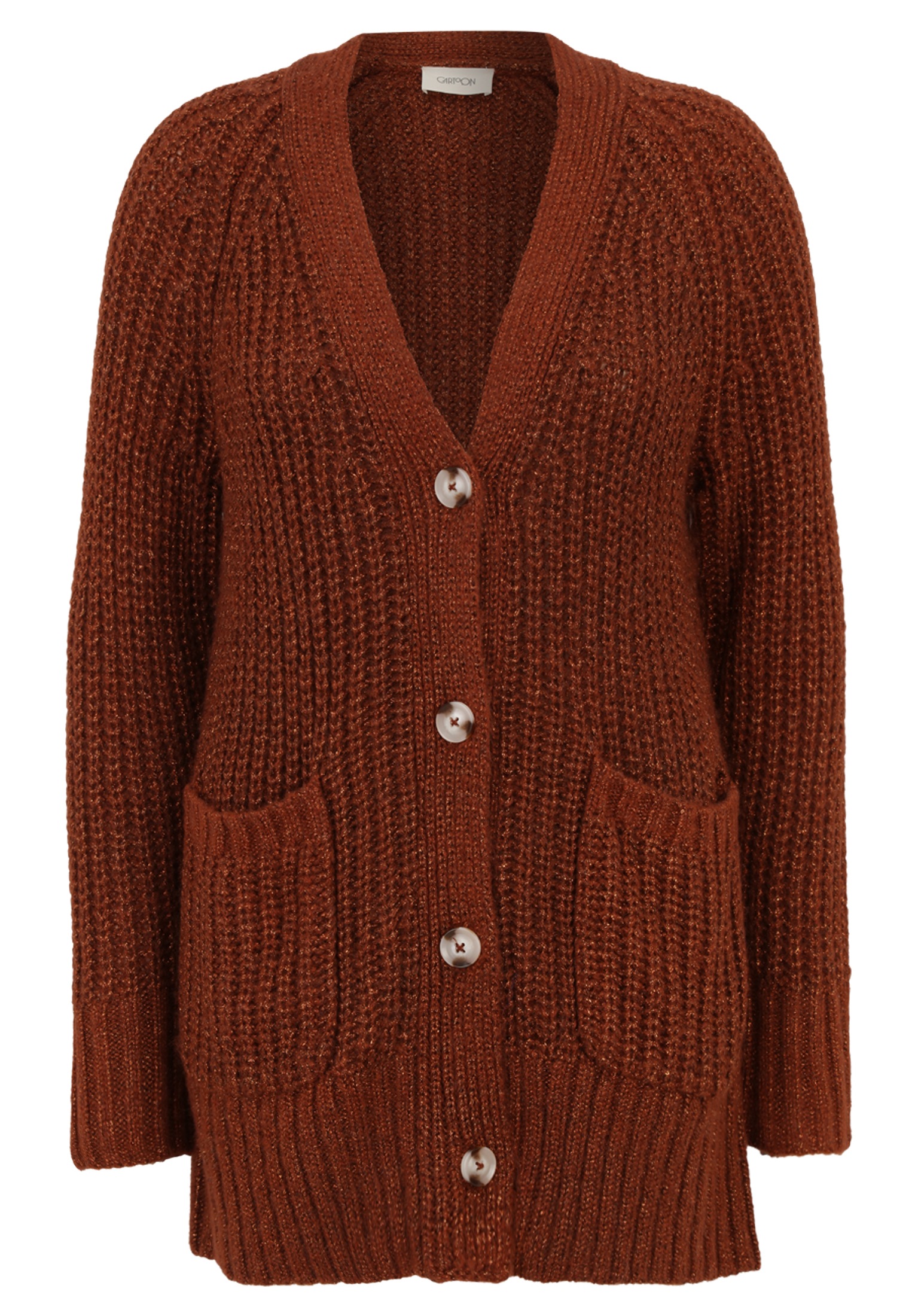 Cartoon Strickjacke »Cartoon Strick-Cardigan mit V-Ausschnitt«, Struktur