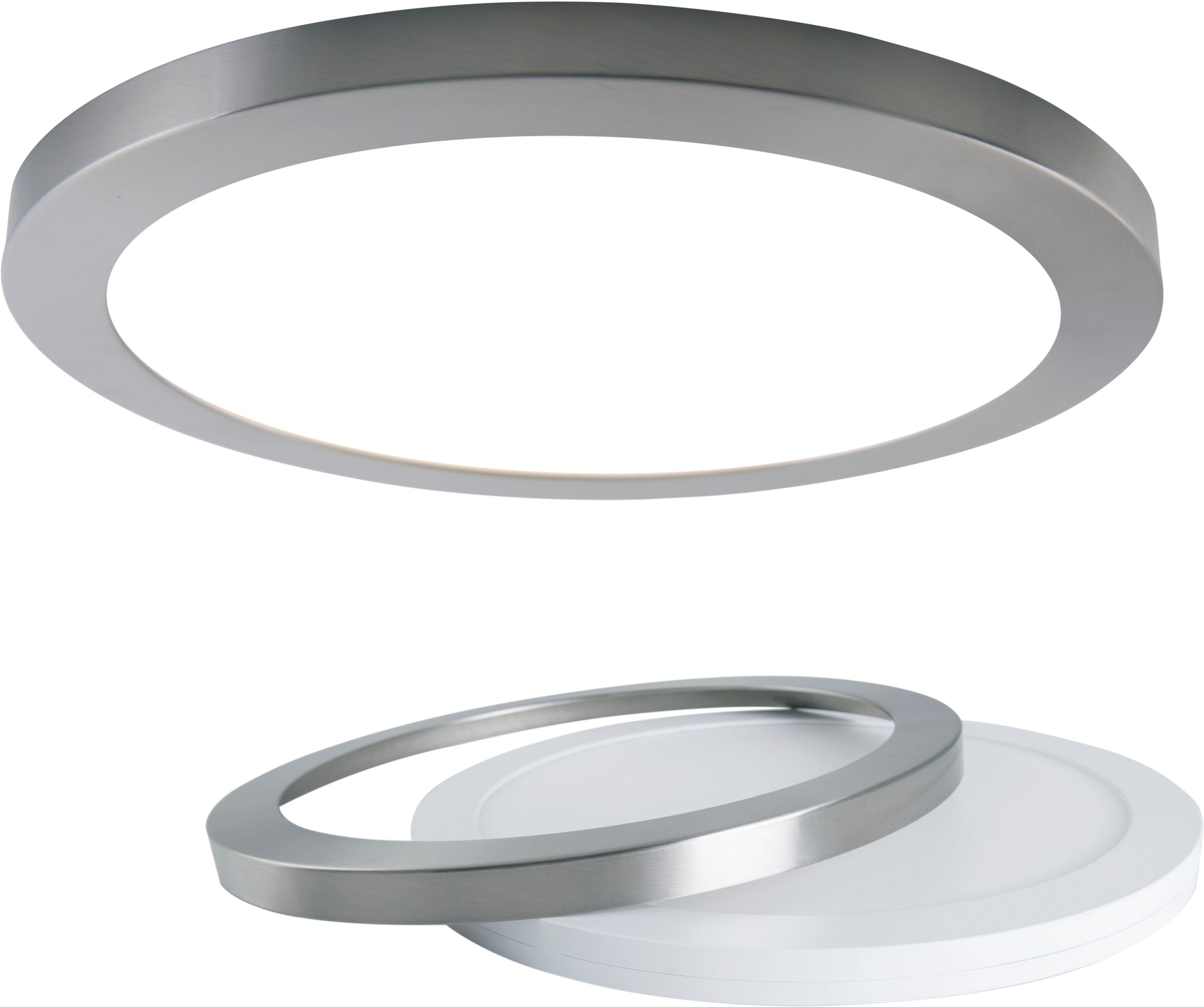 näve LED Deckenleuchte »Bonus«, 1 flammig, Leuchtmittel LED-Modul | LED fest integriert, 4 Lichtfarben, 2-in-1-Optik,Ring chrome magetisch abnehmbar