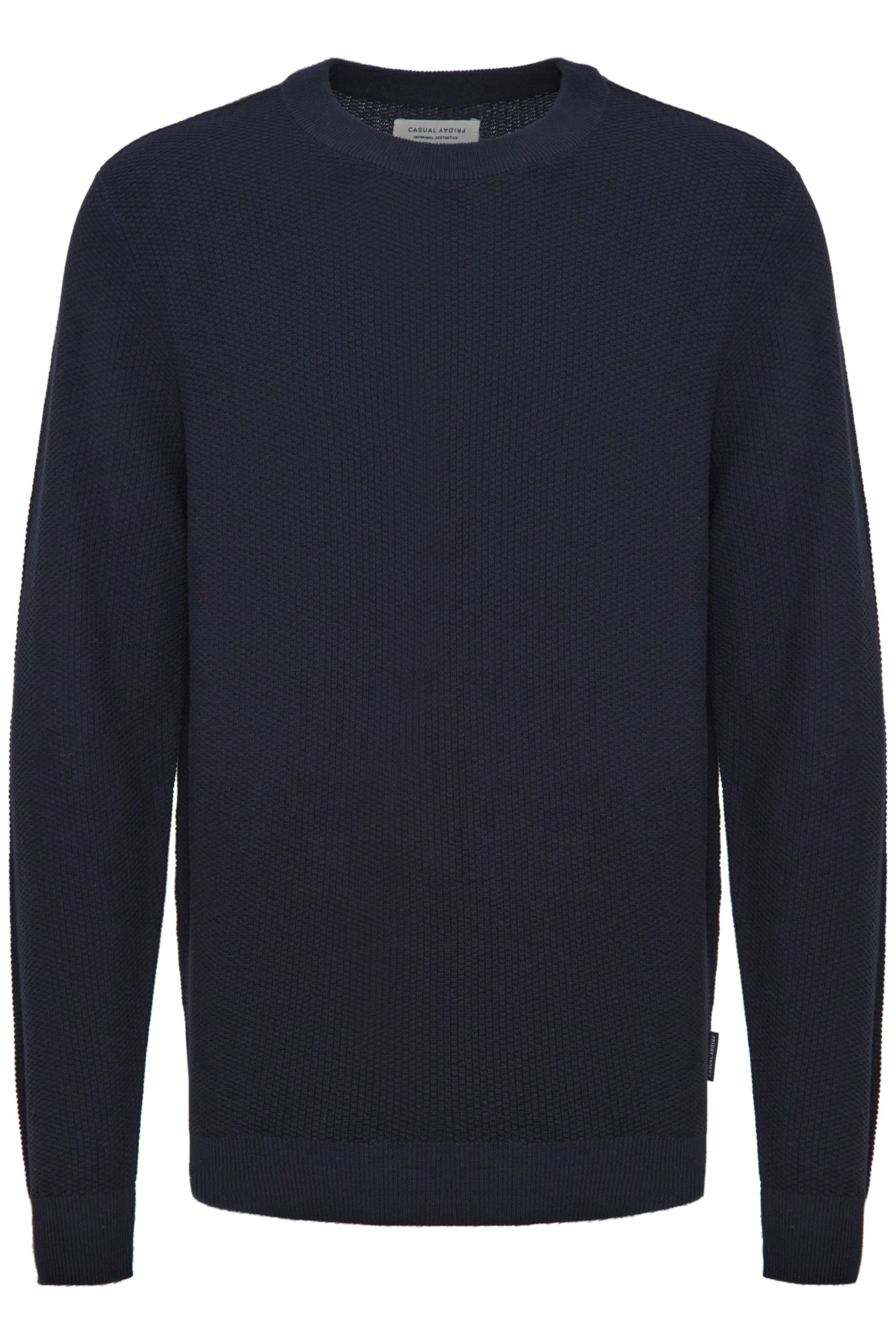Casual Friday Strickfleece-Pullover "Strickpullover CFKarl"