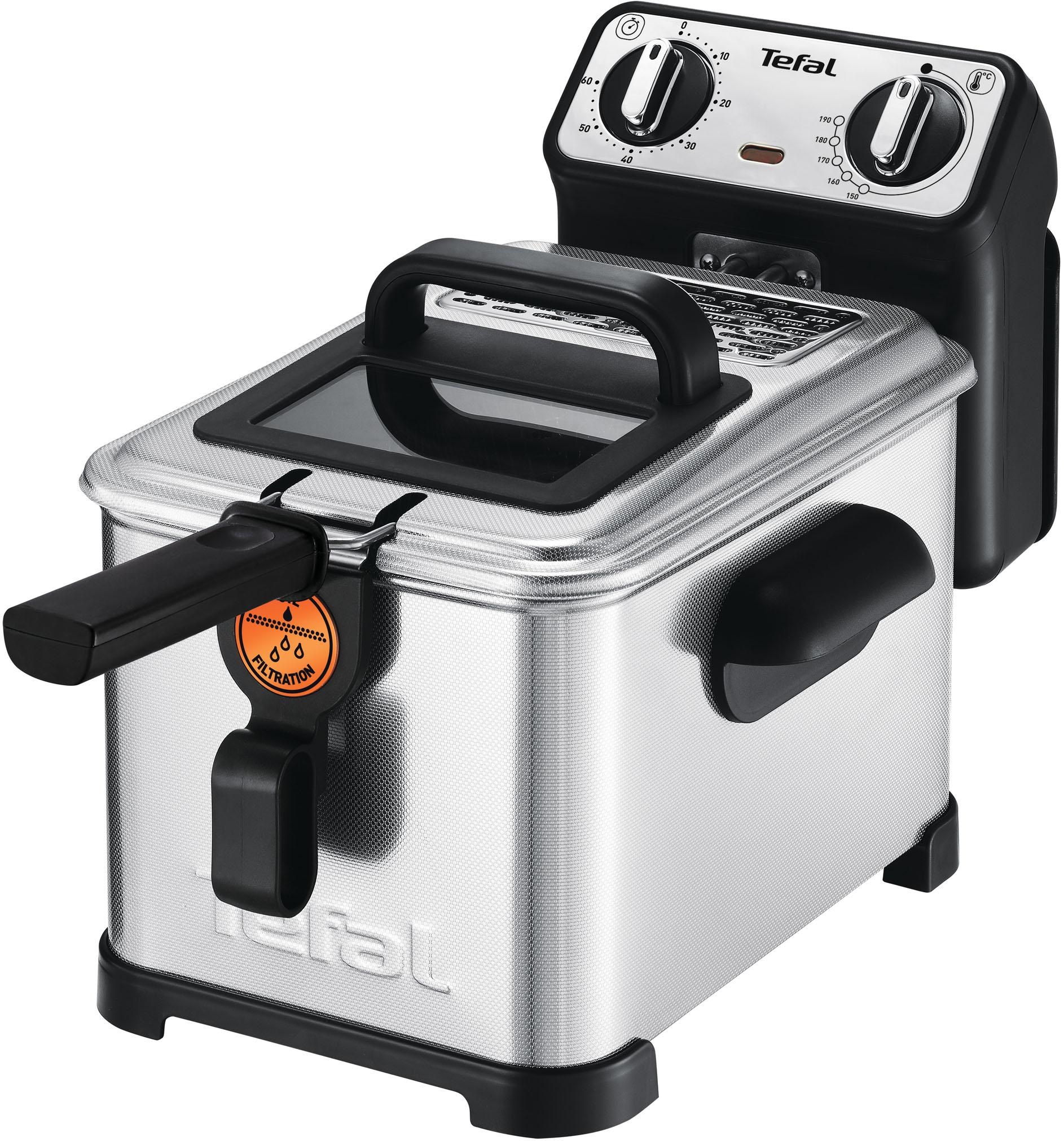 Tefal Fritteuse »FR5101 Filtra Pro Inox & Design«, 2300 W, 3,0 L, mit Öl, Clean-Oil-System, wärmeisoliert, Thermostat, Timer