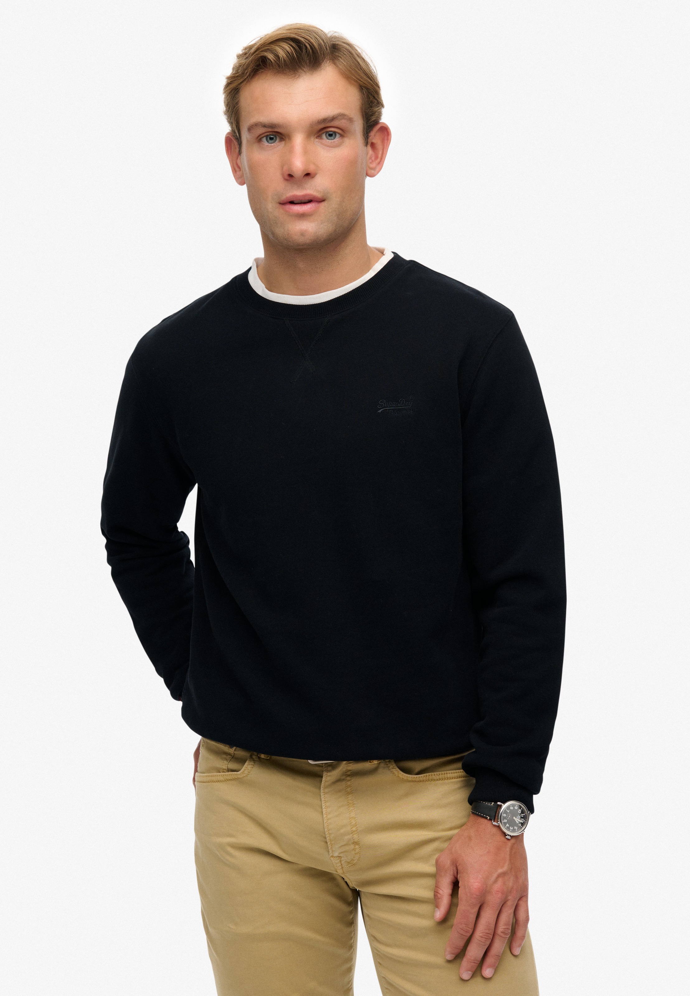 Superdry "ESSENTIAL LOGO CREW SWEATSHIRT", Baumwollmischung, loose fit günstig online kaufen