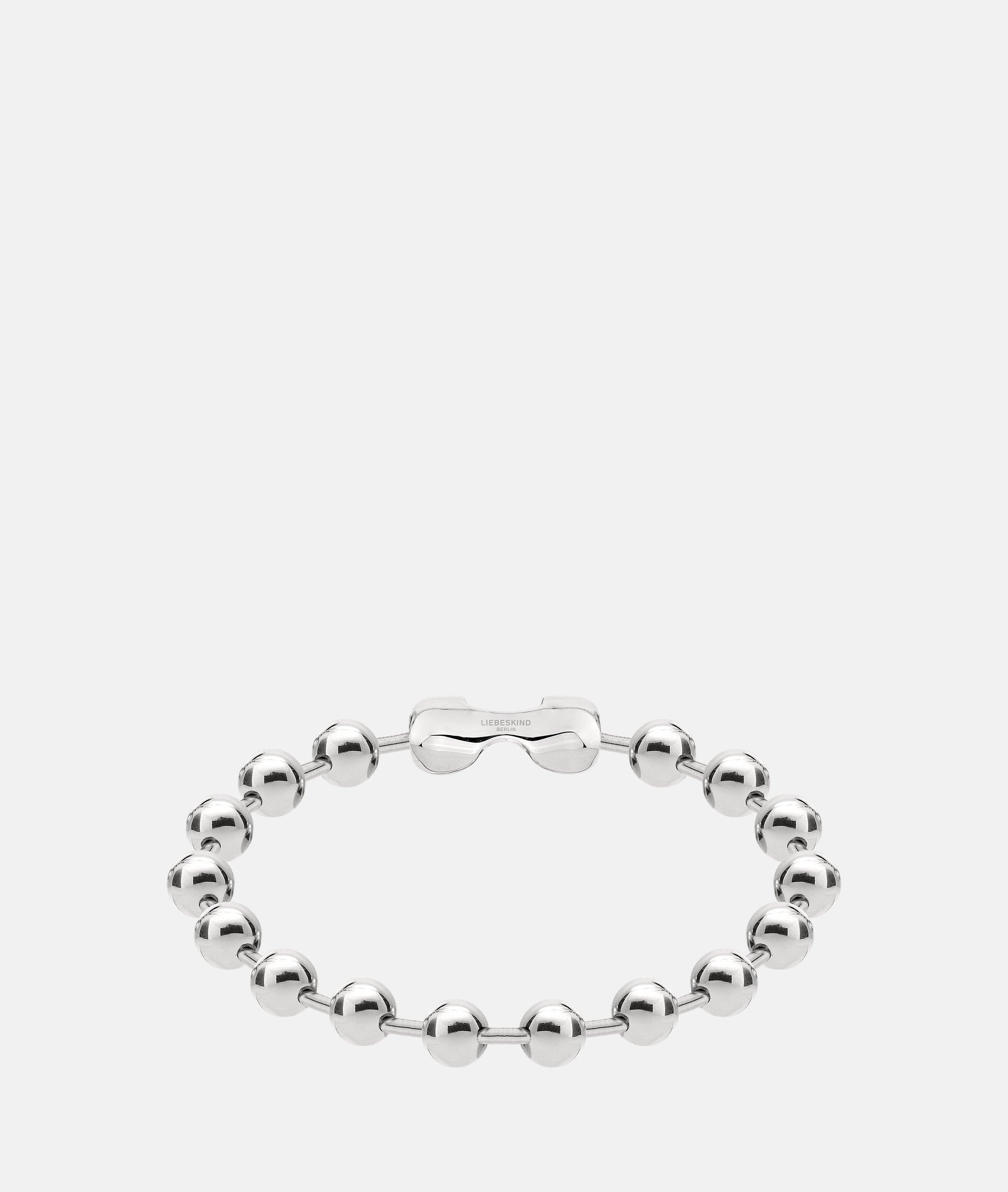 Damen Edelstahlarmband "Schmuck Geschenk Armkette Steel Balls", 19cm, Edelstahledelstahlfarben, LIEBESKIND BERLIN, Edelstahl, Armbänder