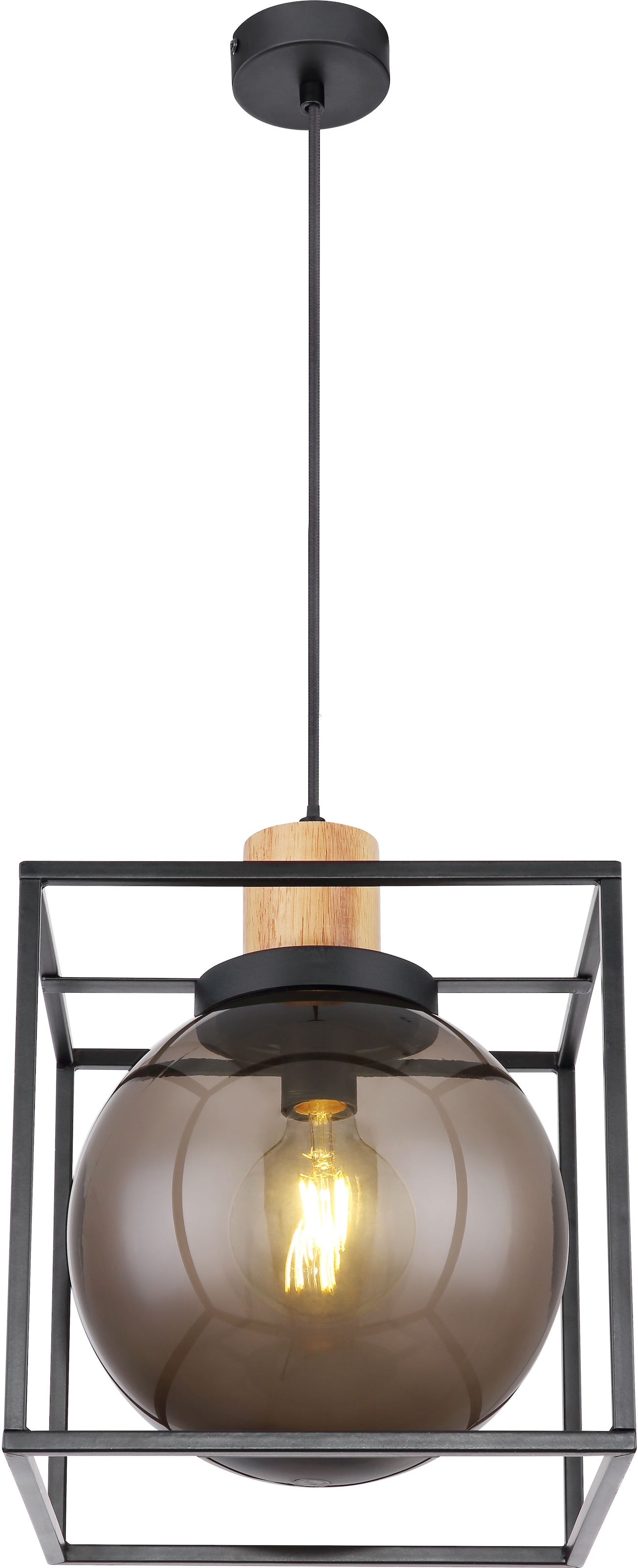 GLOBO LIGHTING Hängeleuchte »HILKO«, Leuchtmittel E27 | ohne Leuchtmittel, Hängelampe/Pendelleuchte/Esszimmer/Wohnzimmer/Esstisch