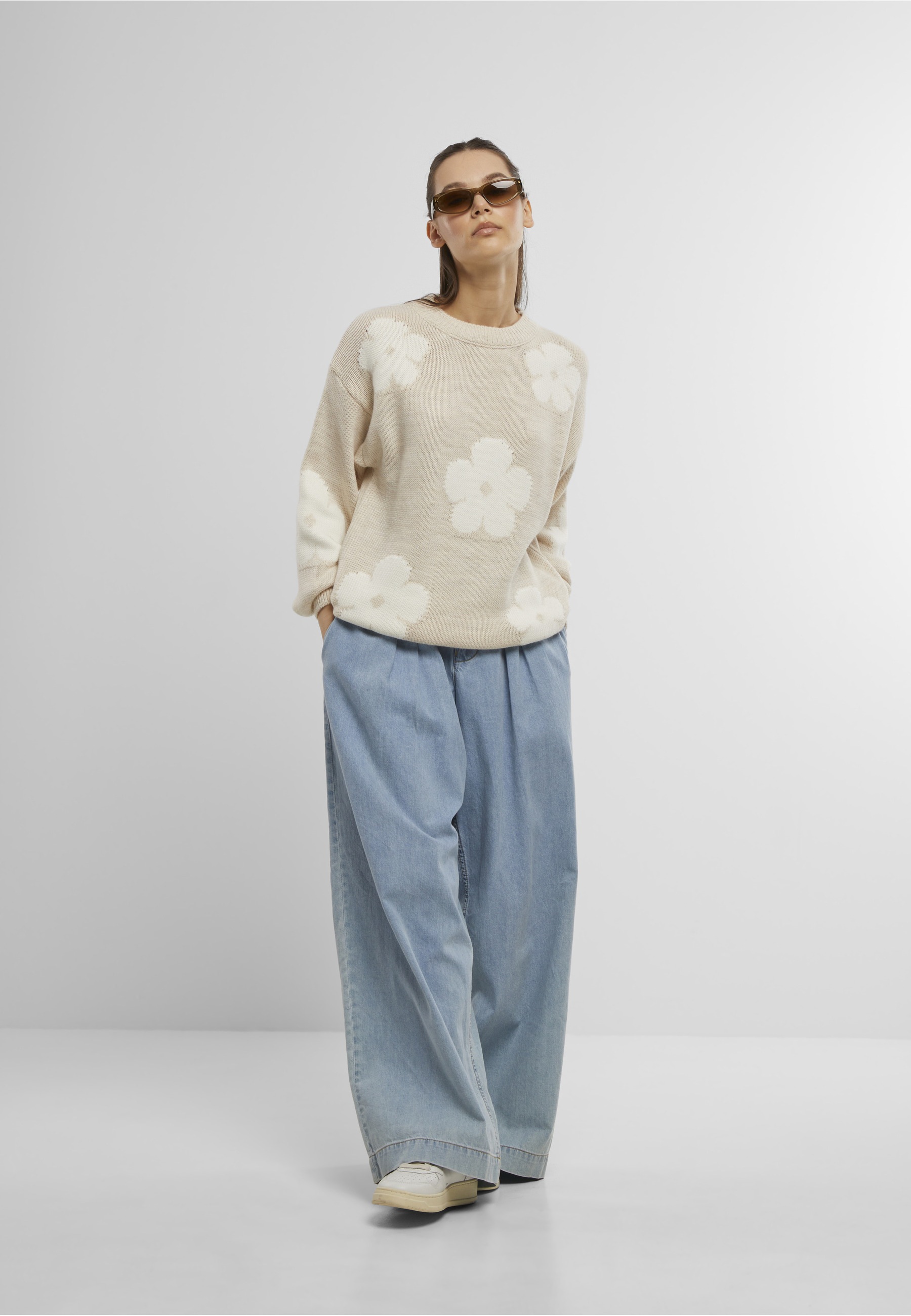 CLOUD 5IVE Fleecepullover »CLOUD 5IVE Cloud 5ive Crewneck Knit Sweater with Flowers«
